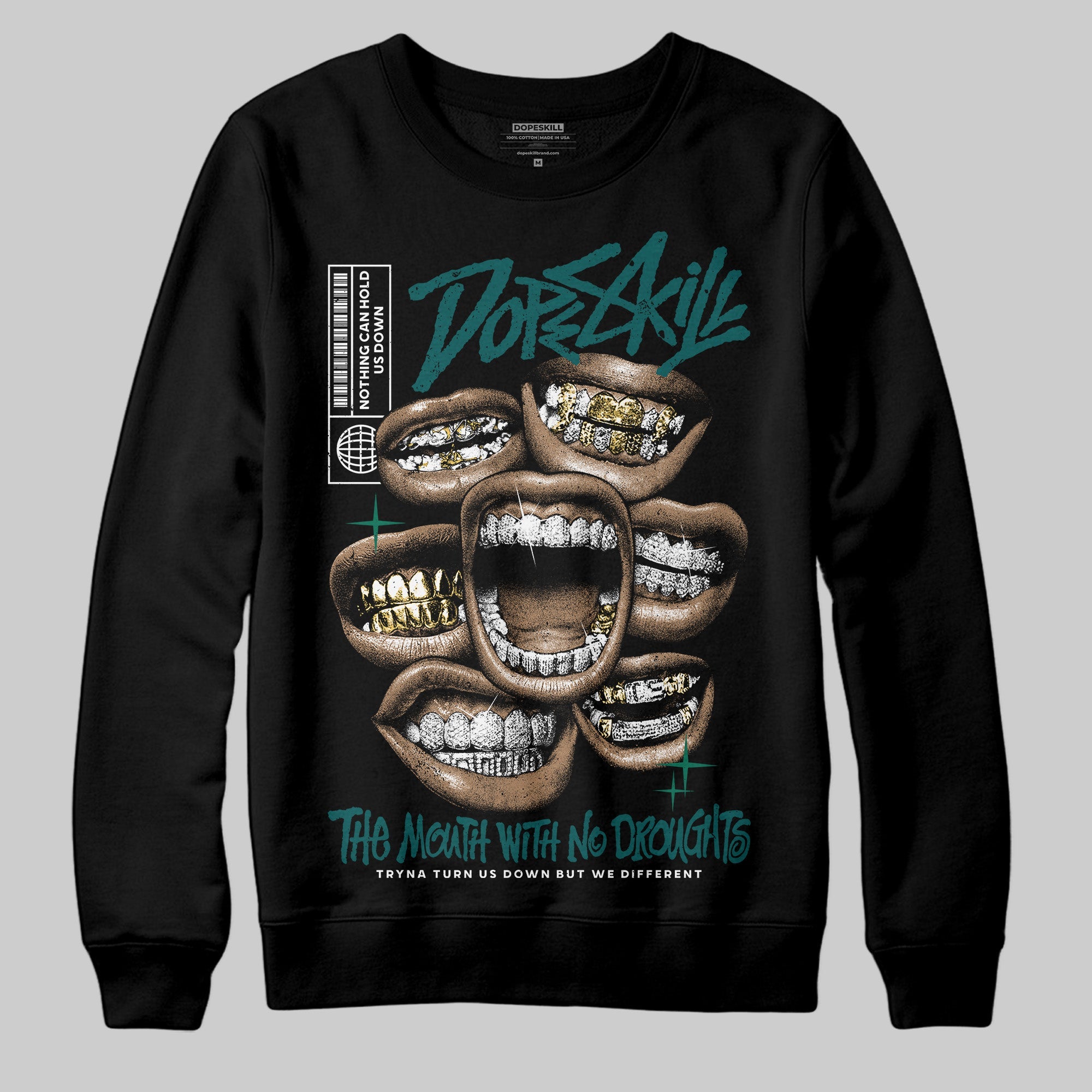 Gel 1130 White Dark Neptune superstreetwear Sweatshirt The Mouth With No Droughts Graphic