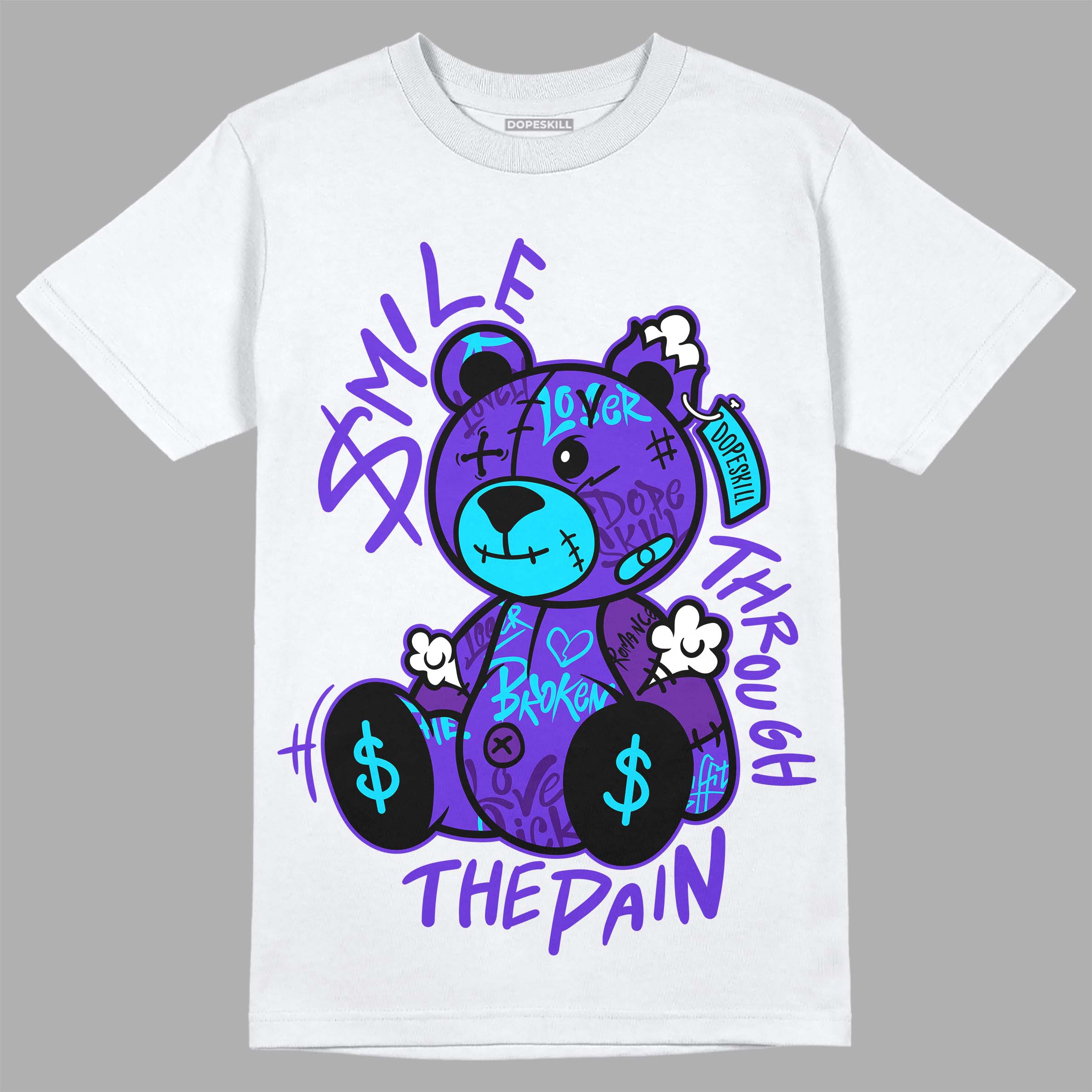 Aqua 6s superstreetwear T-Shirt Smile Through The Pain Graphic