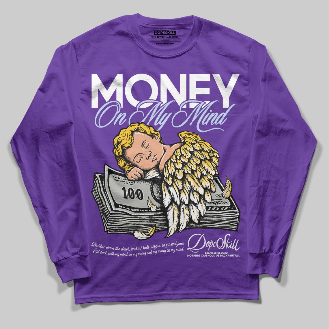 Grape 5s superstreetwear Long Sleeve T-Shirt MOMM Graphic