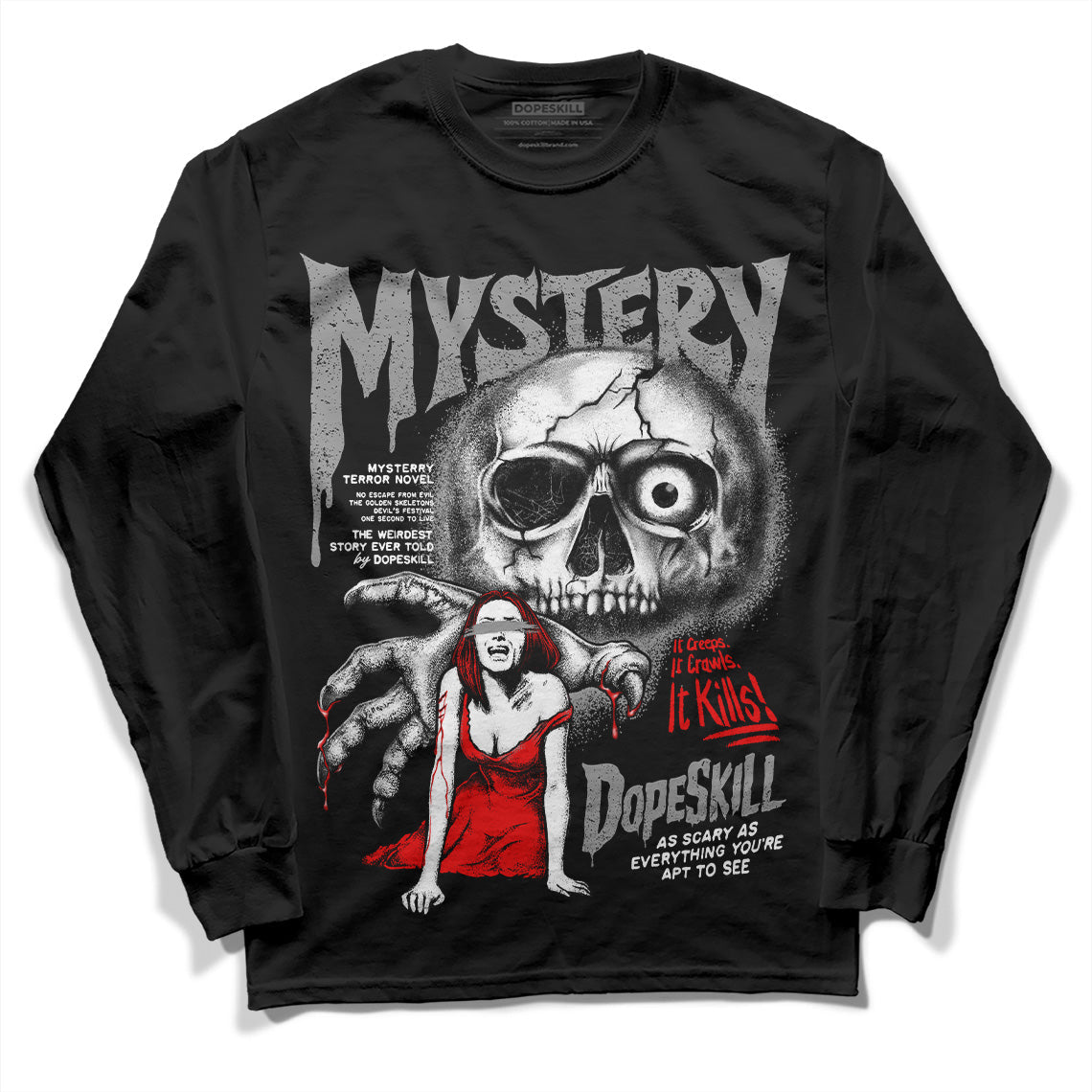 Black and White Collection superstreetwear Long Sleeve T-Shirt Mystery Ghostly Grasp Graphic