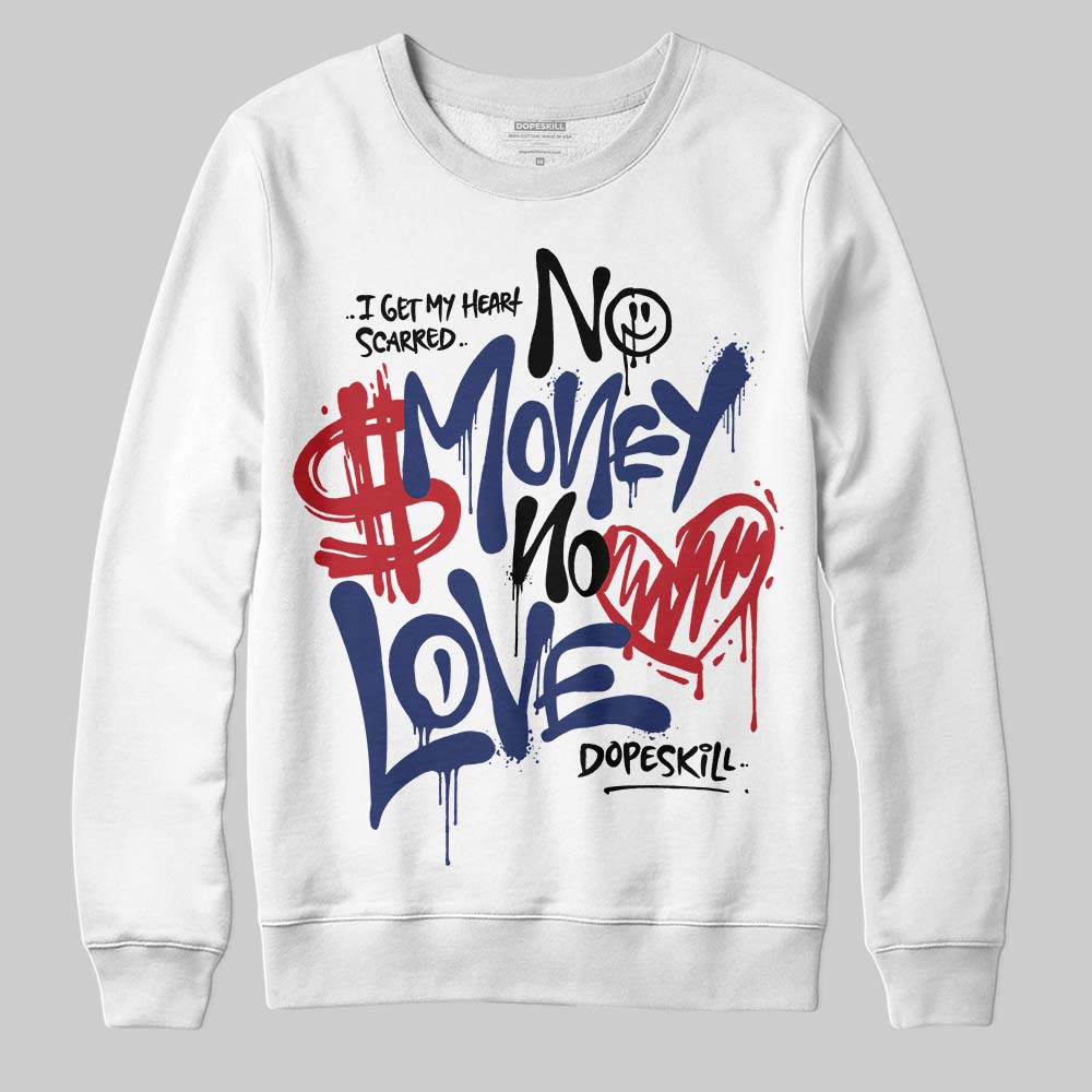 Rare Air Deep Royal Blue 1s superstreetwear Sweatshirt No Money No Love Typo Graphic
