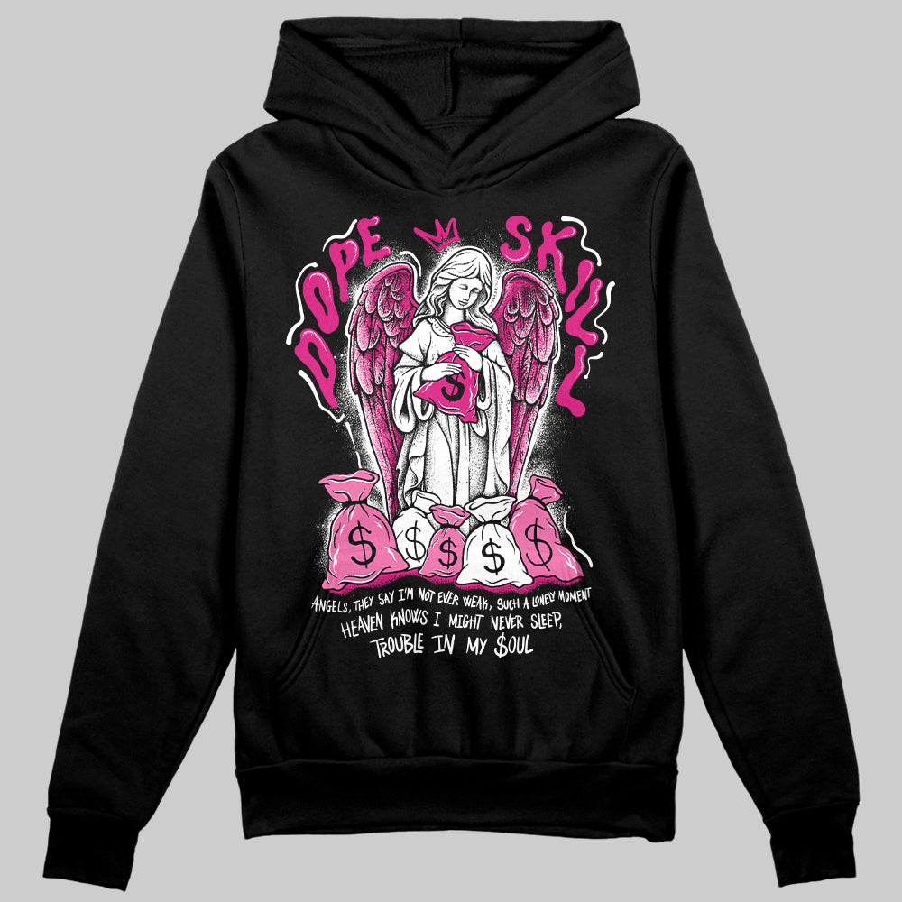 Rick RO Pink Leather Sneakers superstreetwear Hoodie Sweatshirt Angels Graphic