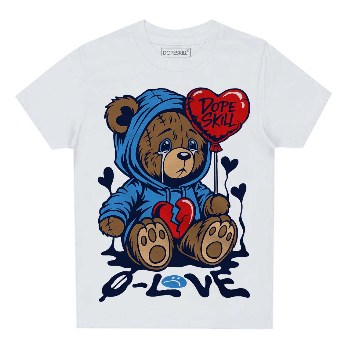Midnight Navy 3s superstreetwear Toddler Kids T-shirt Broken Bear Graphic