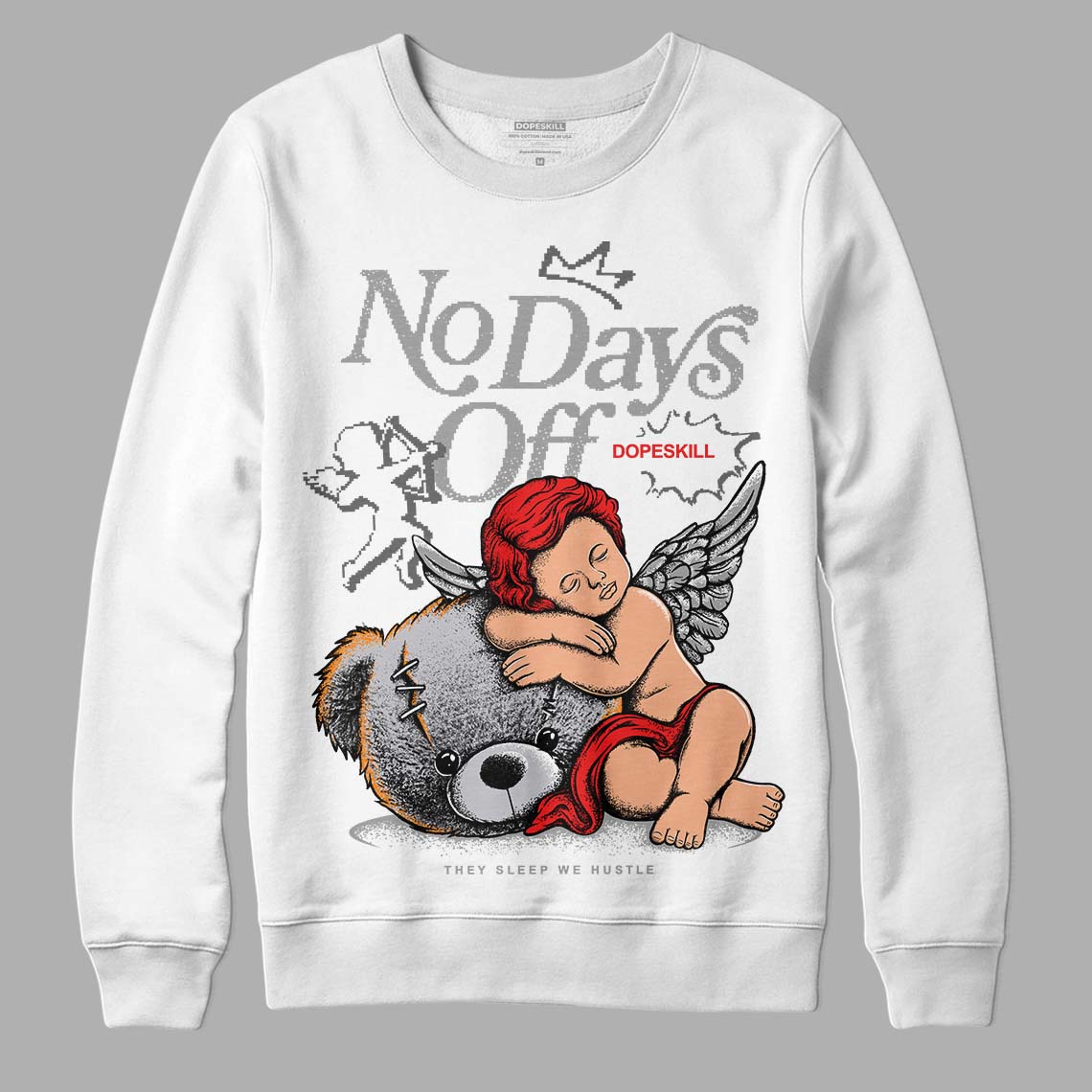 Grey Collection superstreetwear Sweatshirt New No Days Off Graphic