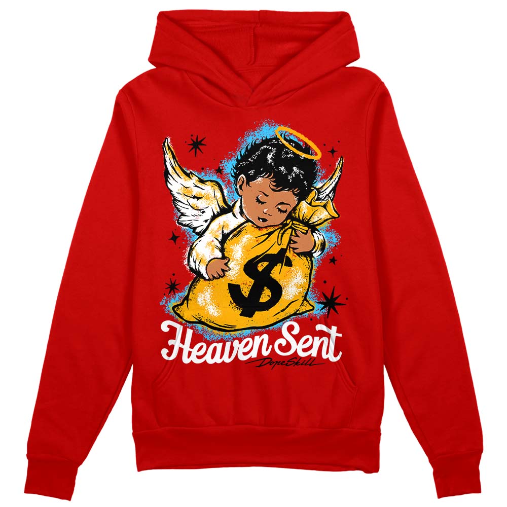 Red Collection superstreetwear Red Hoodie Sweatshirt Heaven Sent Graphic