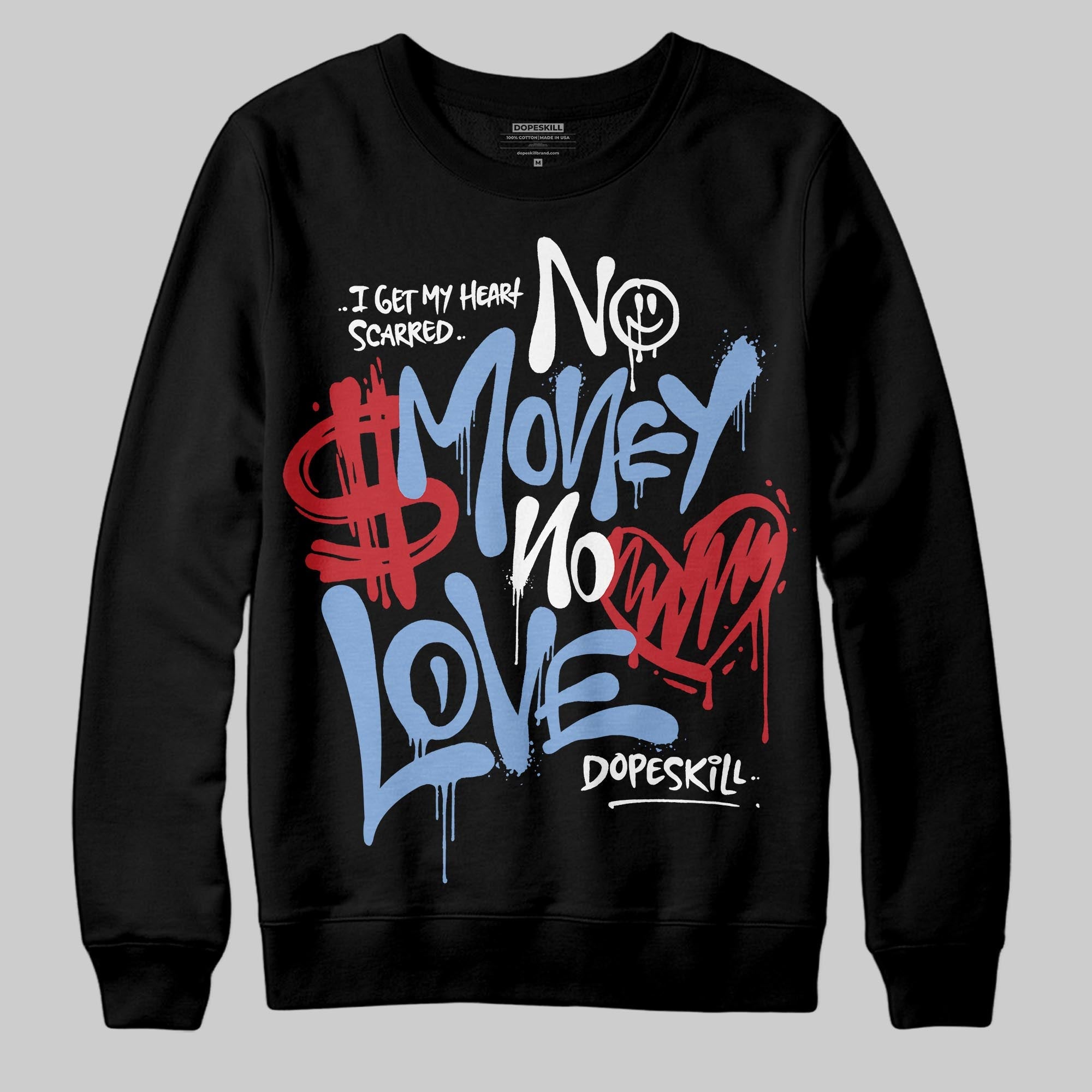 Forget Me Not 4s superstreetwear Sweatshirt No Money No Love Typo Graphic