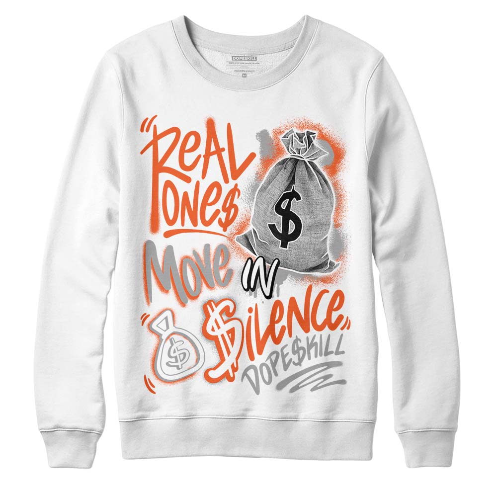 Georgia Peach 3s superstreetwear Sweatshirt Real Ones Move In Silence Graphic