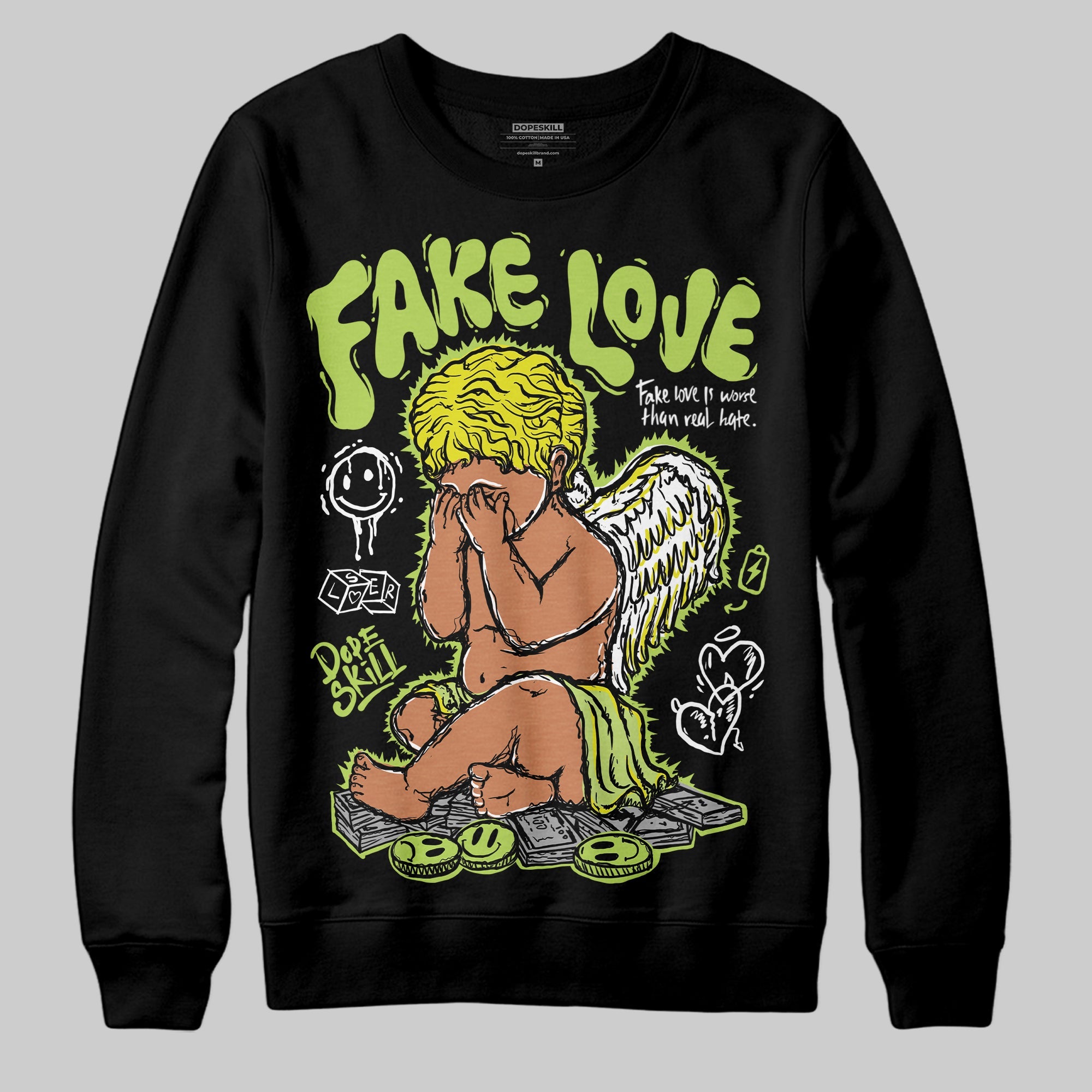 Bright Cactus 13s superstreetwear Sweatshirt False Love Graphic