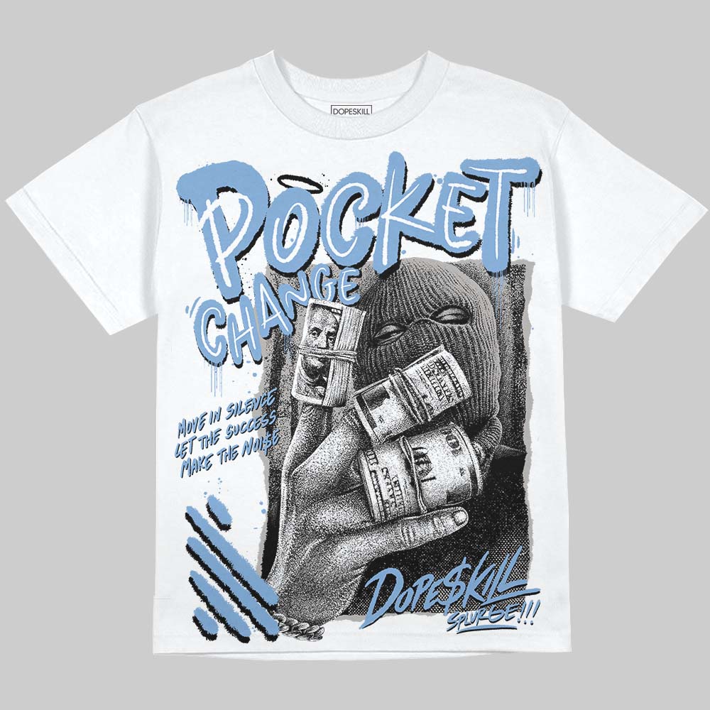 University Blue 5s superstreetwear Oversize Print T-Shirt Pocket Change Graphic