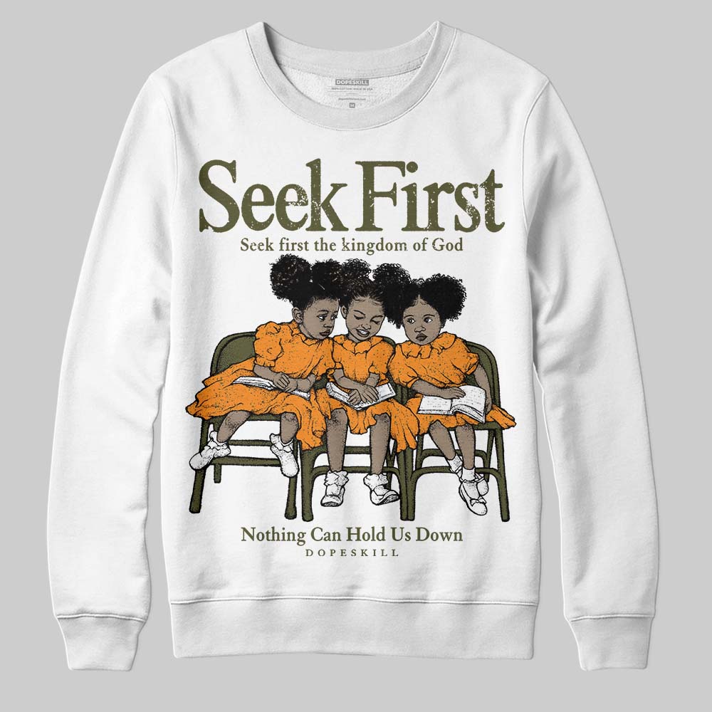 Olive 5s superstreetwear Sweatshirt New Seek First Graphic