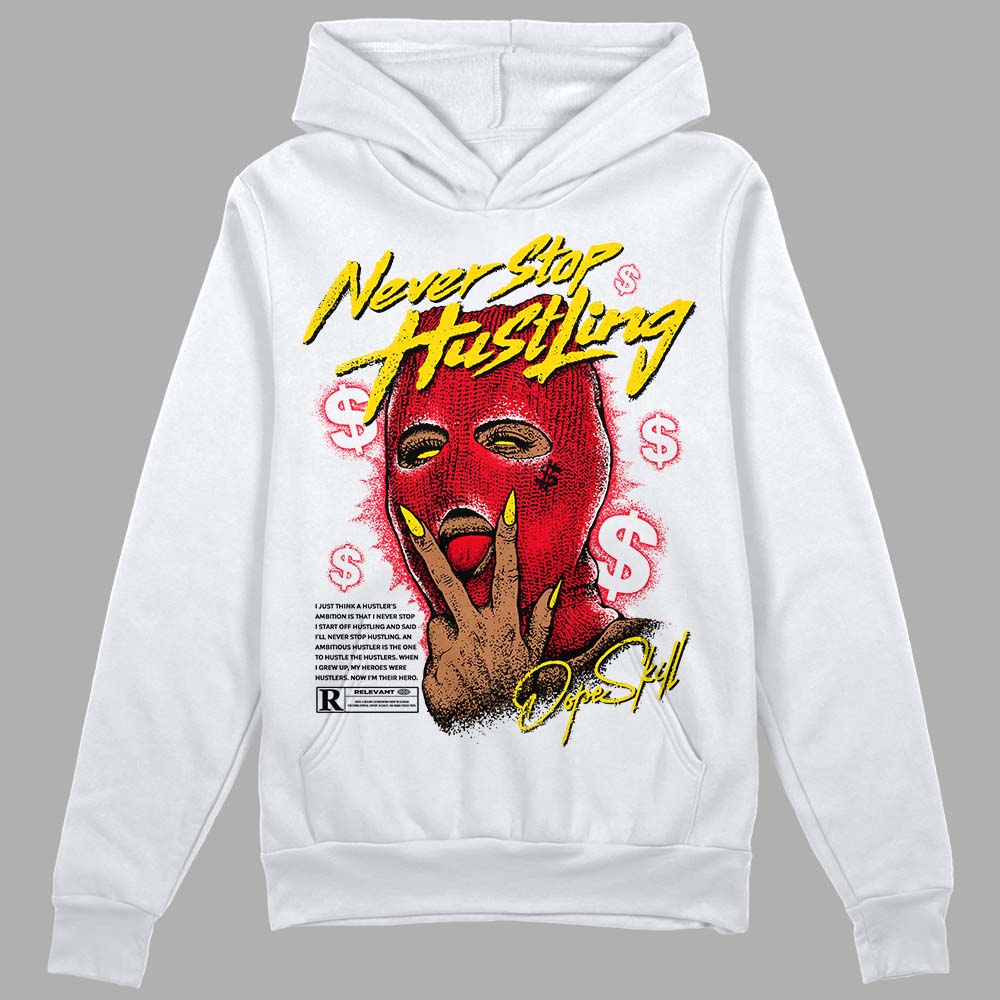 Red Thunder 4s superstreetwear Hoodie Sweatshirt Never Stop Hustling Graphic