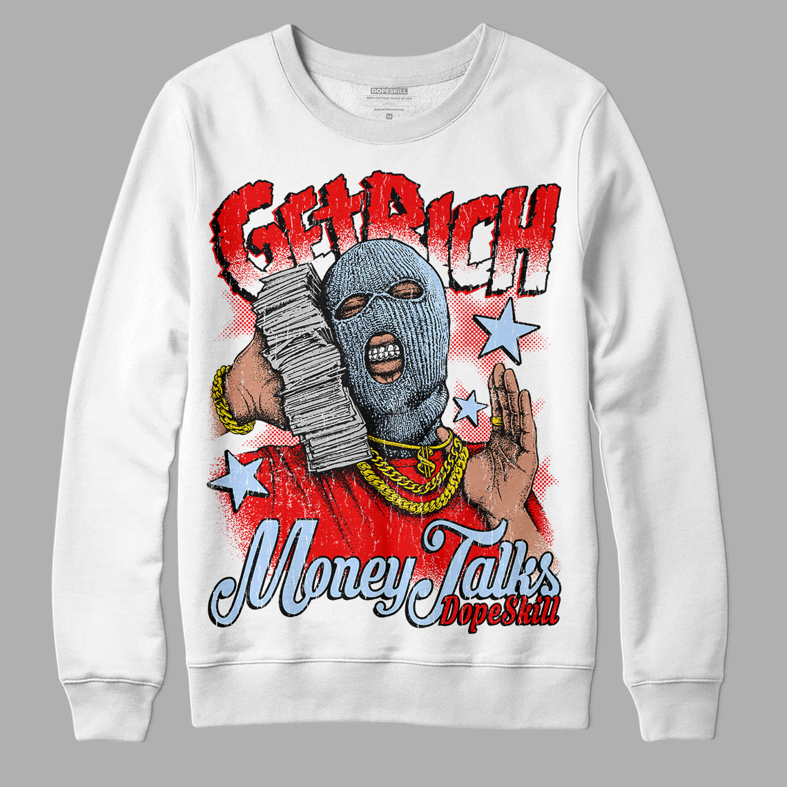 Cherry 11s superstreetwear Sweatshirt Get Rich Graphic