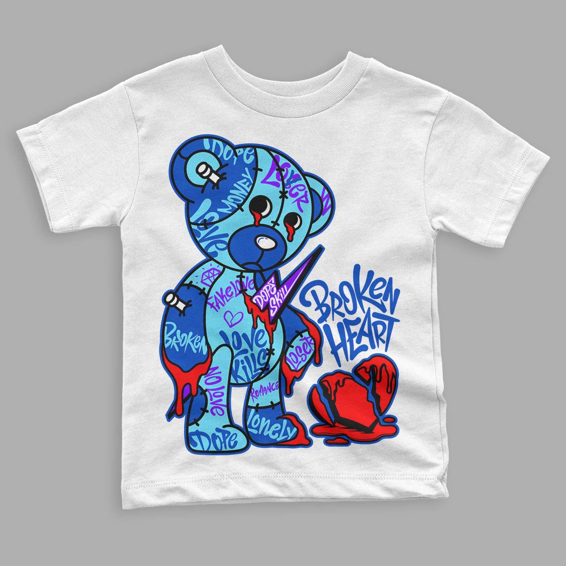 SB Dunk Argon superstreetwear Toddler Kids T-shirt Broken Heart Graphic