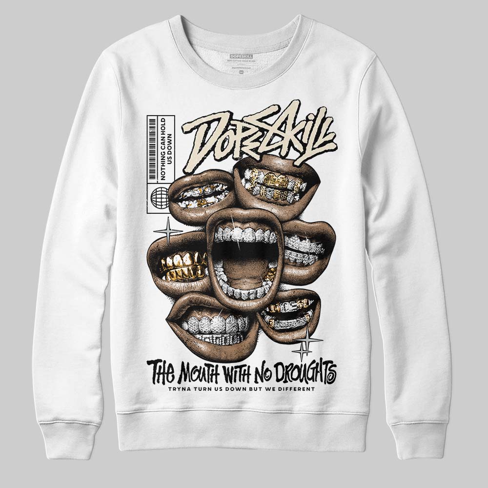 Reverse Metallic 5s superstreetwear Sweatshirt The Mouth With No Droughts Graphic