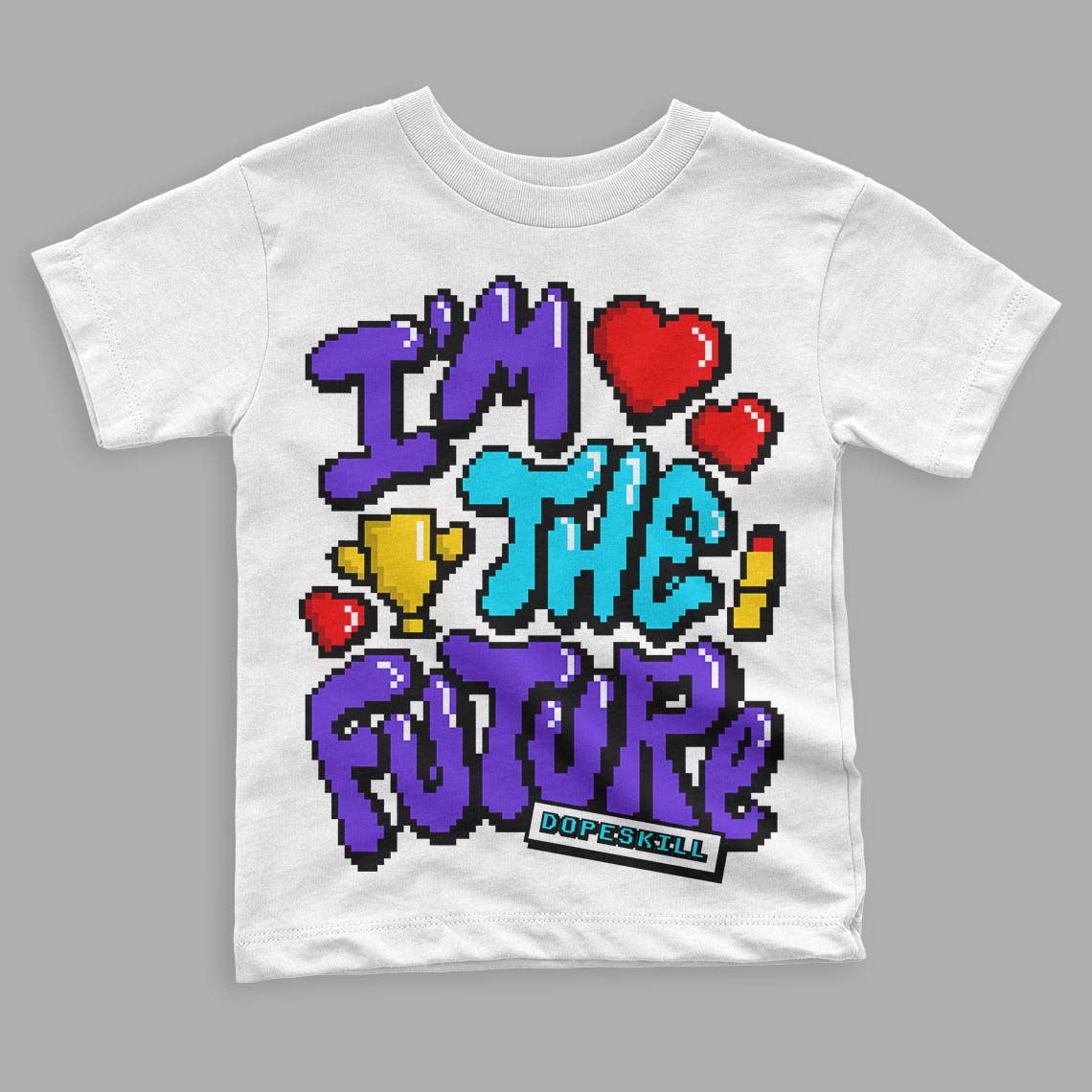 Aqua 6s superstreetwear Toddler Kids T-shirt I'm The Future Graphic