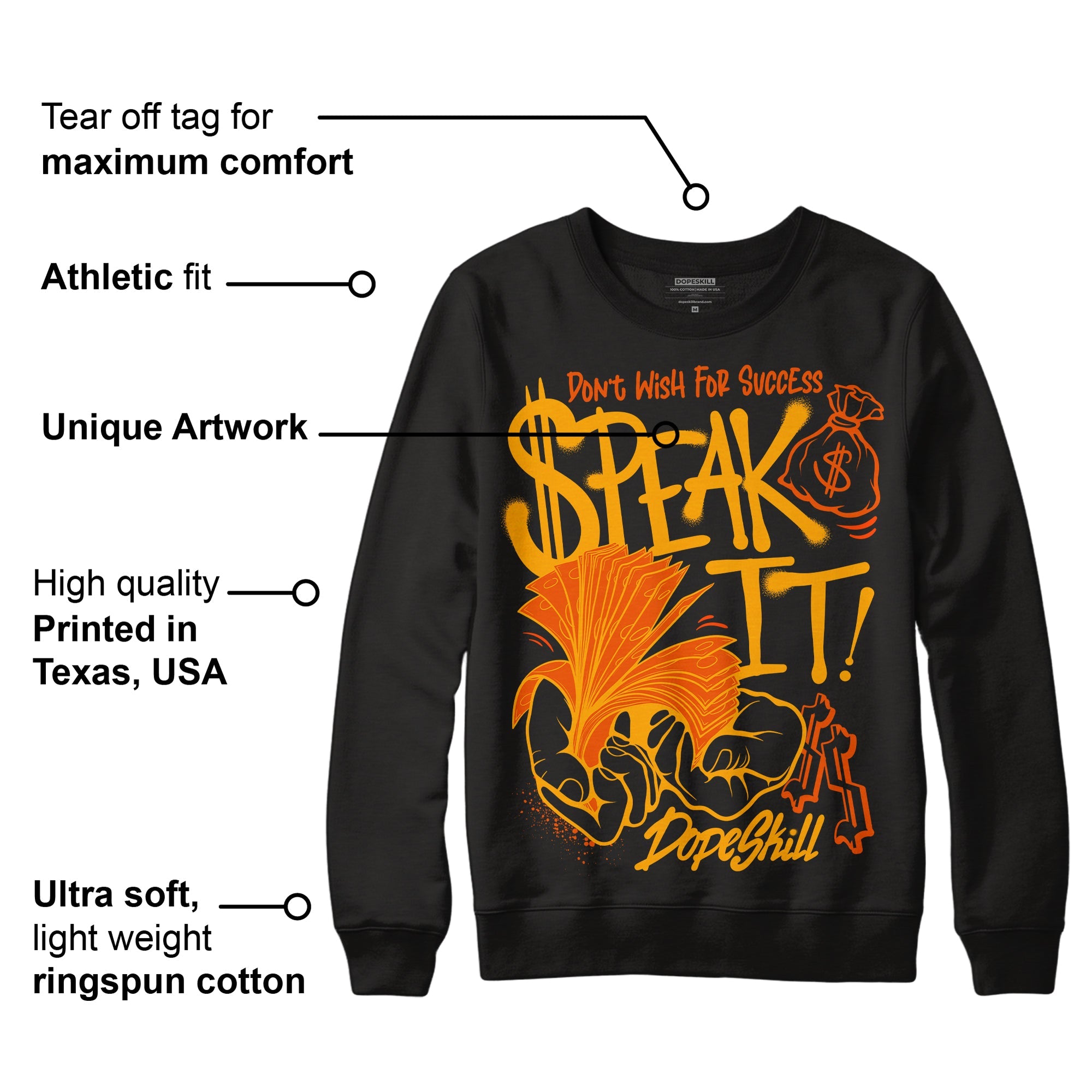 Black Taxi 12s superstreetwear Sweatshirt Speak It Graphic