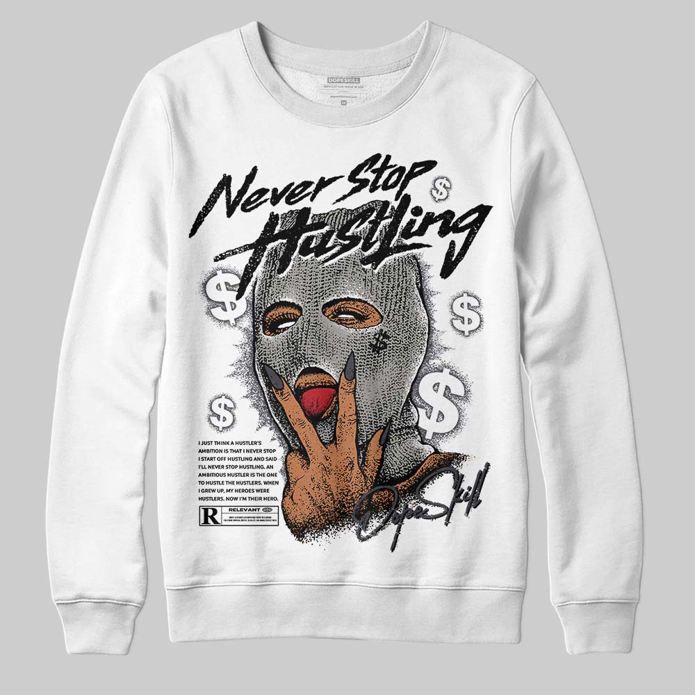 Black Cat 3s superstreetwear Sweatshirt Never Stop Hustling Graphic