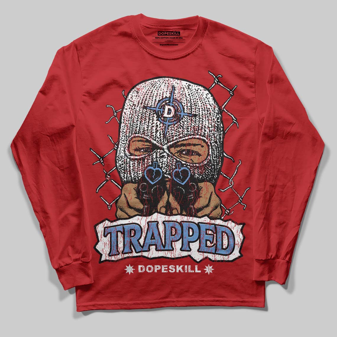 Cherry 11s superstreetwear Long Sleeve T-Shirt New Trapped Graphic