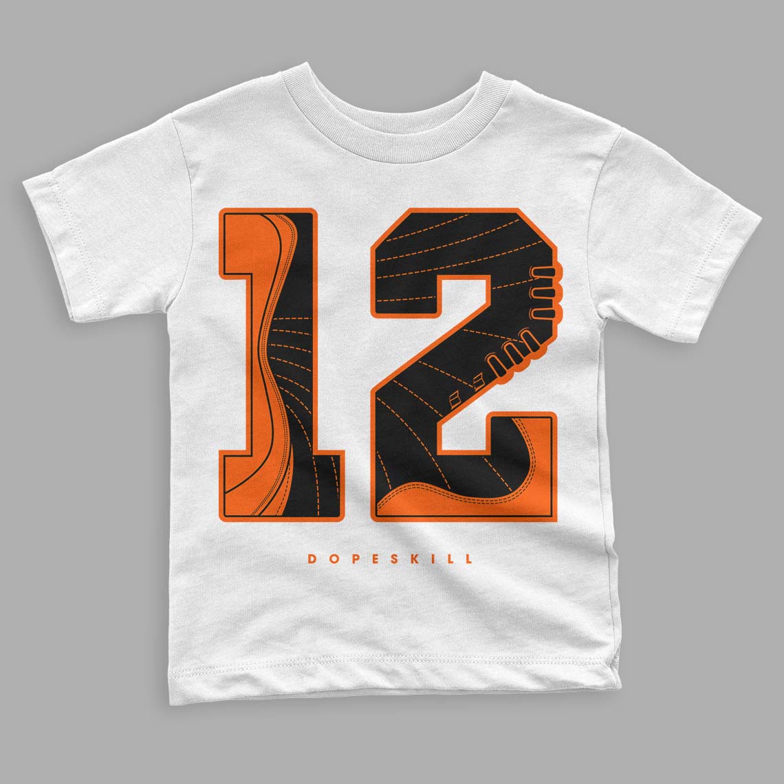Brilliant Orange 12s superstreetwear Toddler Kids T-shirt No.12 Graphic