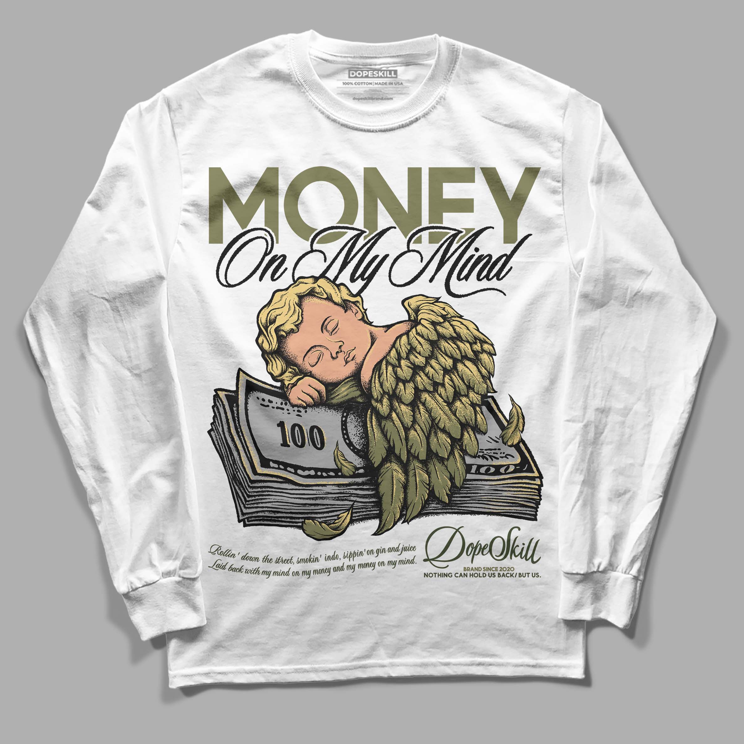 Craft Olive 4s superstreetwear Long Sleeve T-Shirt MOMM Graphic