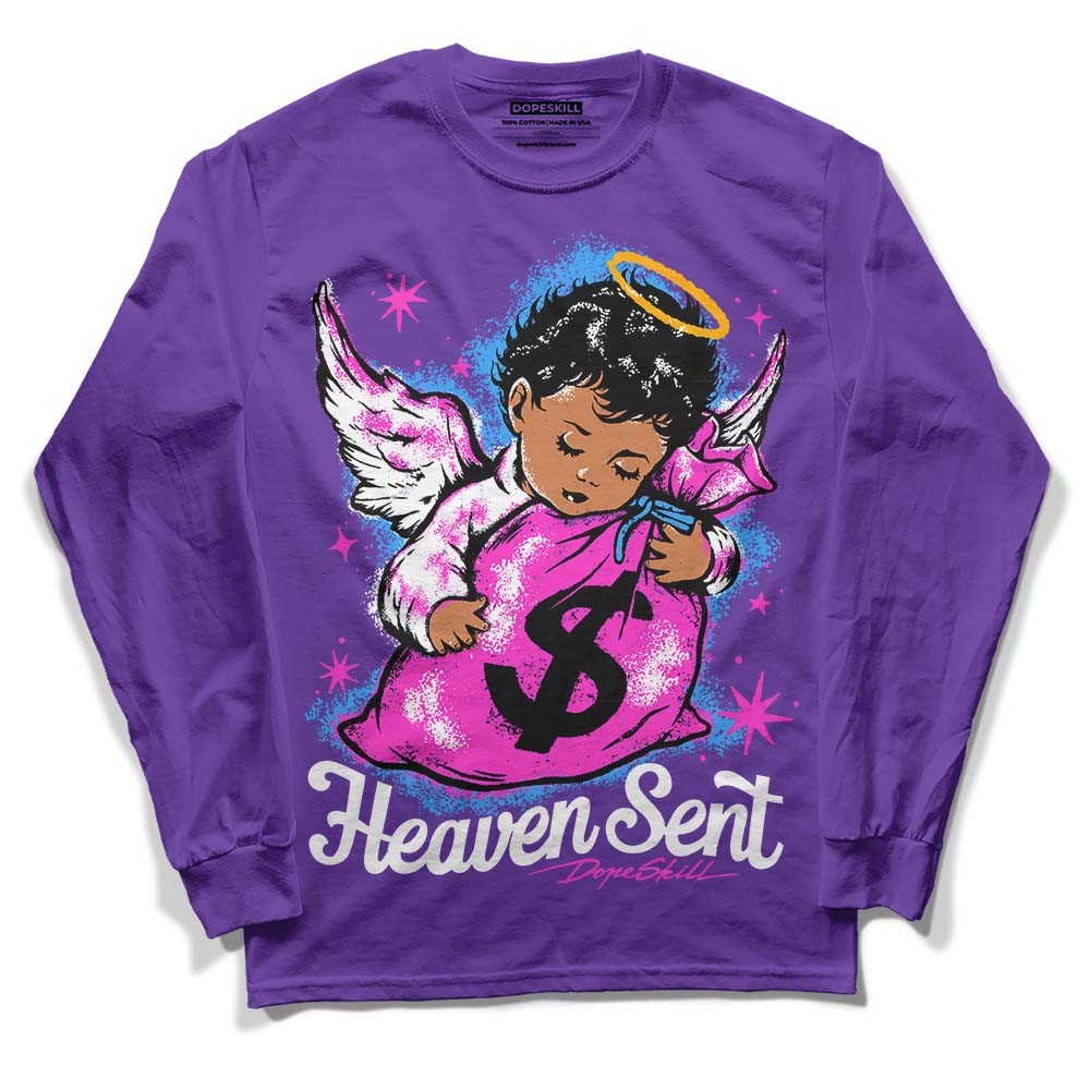 PURPLE Collection superstreetwear Purple Long Sleeve T-Shirt Heaven Sent Graphic