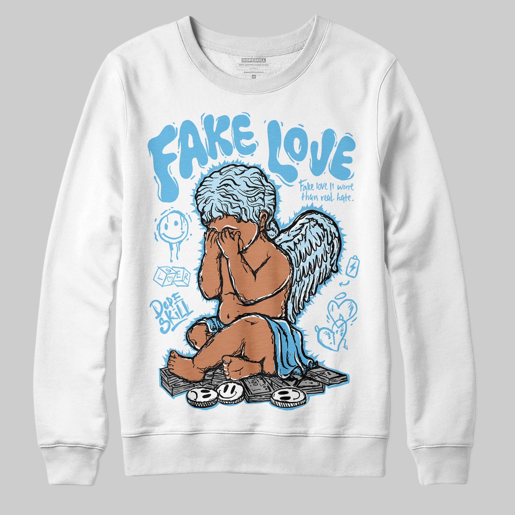Legend Blue 11s superstreetwear Sweatshirt False Love Graphic