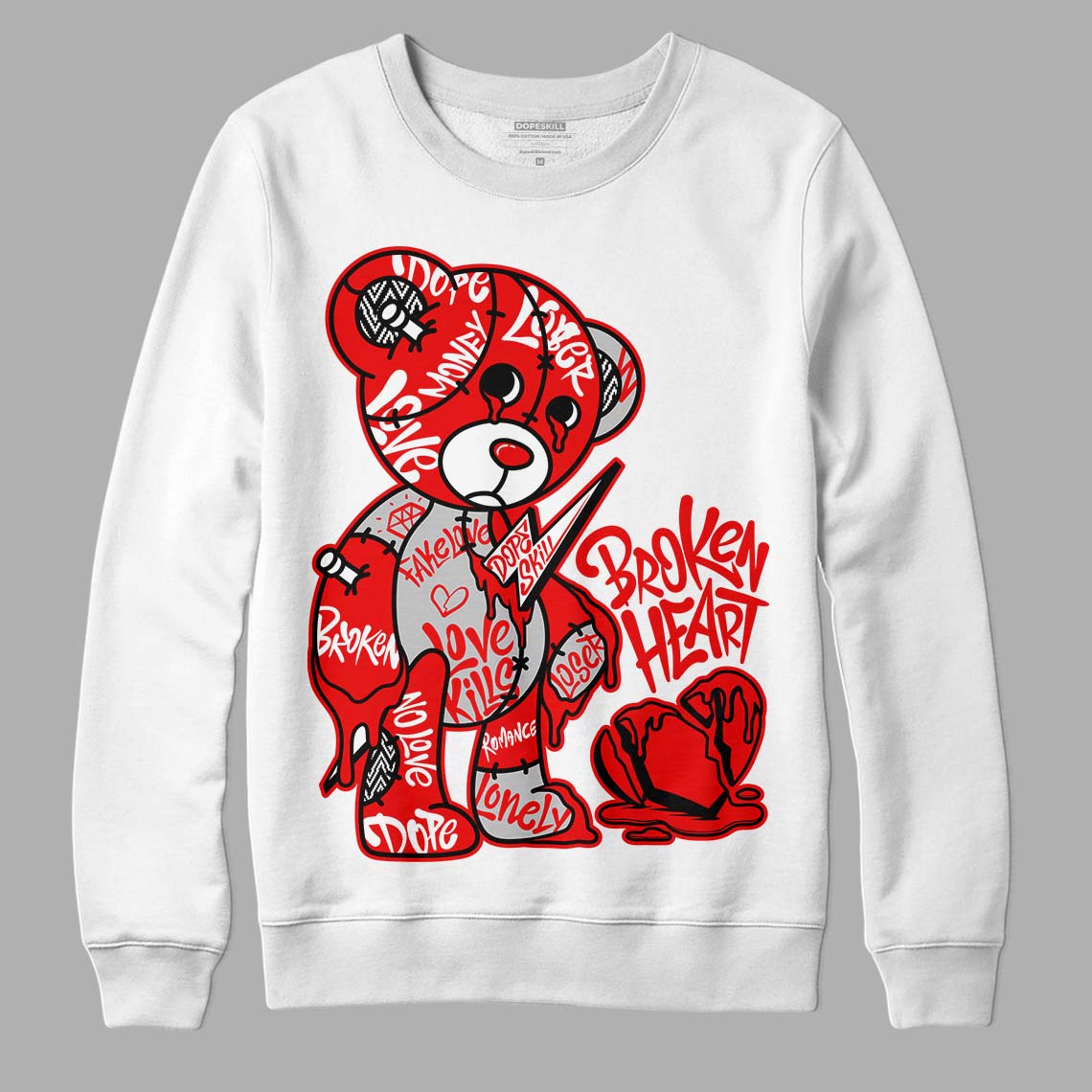 Cherry 12s superstreetwear Sweatshirt Broken Heart Graphic