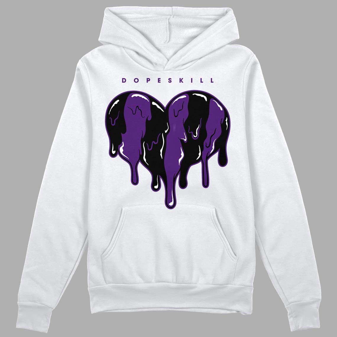 Field Purple 12s superstreetwear Hoodie Sweatshirt Slime Drip Heart Graphic