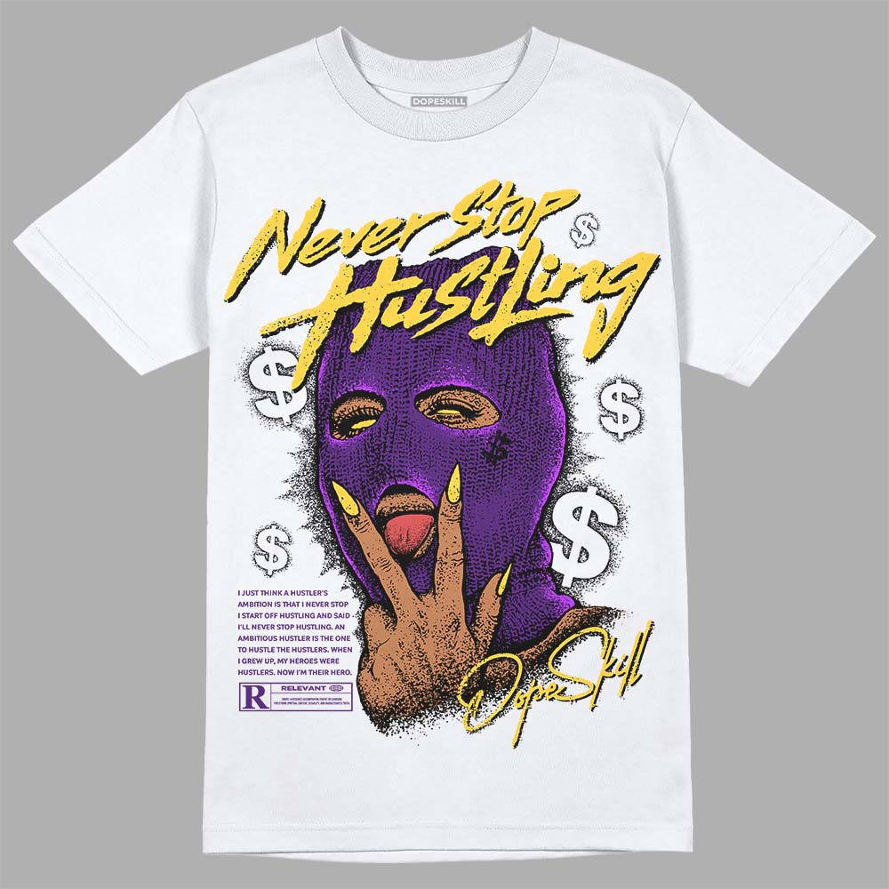 Field Purple 12s superstreetwear T-Shirt Never Stop Hustling Graphic