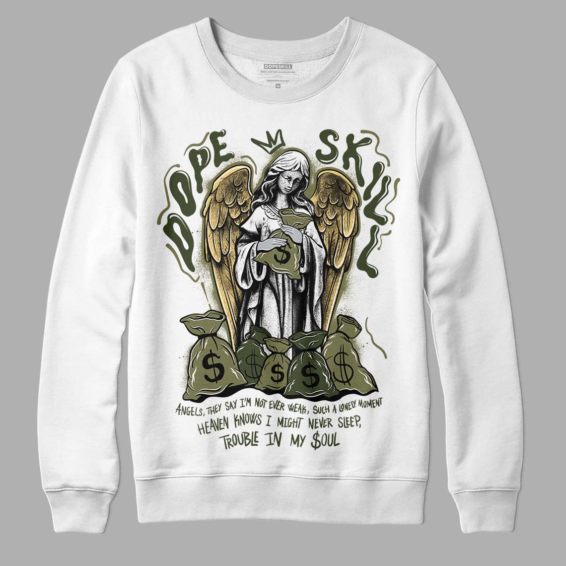 Craft Olive 4s superstreetwear Sweatshirt Angels Graphic