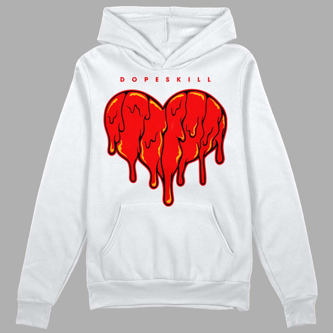 Red Collection superstreetwear Hoodie Sweatshirt Slime Drip Heart Graphic