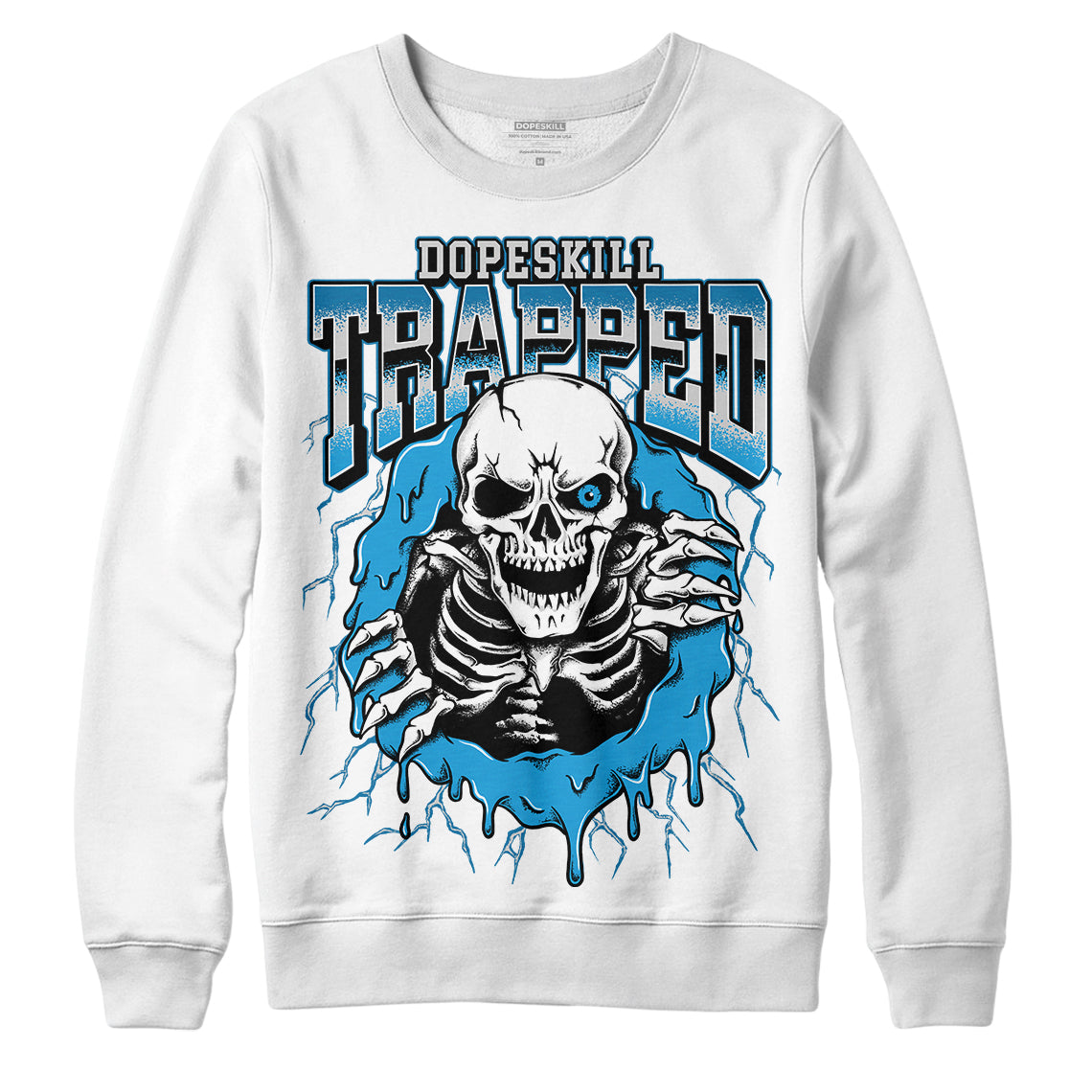Military Blue 4s superstreetwear Sweatshirt Trapped Halloween Graphic