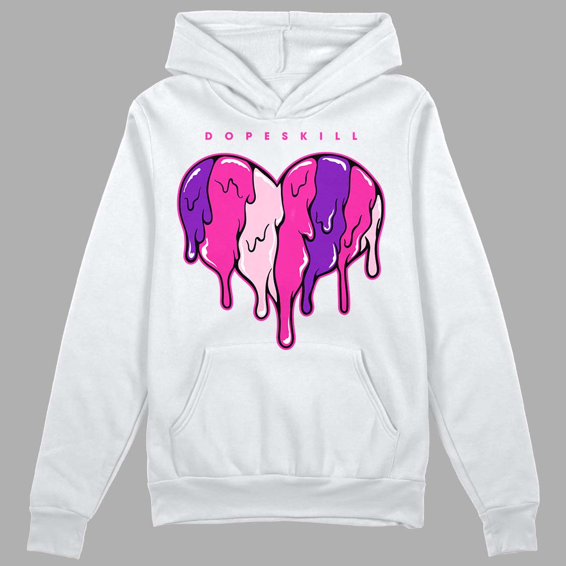 Pink Collection superstreetwear Hoodie Sweatshirt Slime Drip Heart Graphic