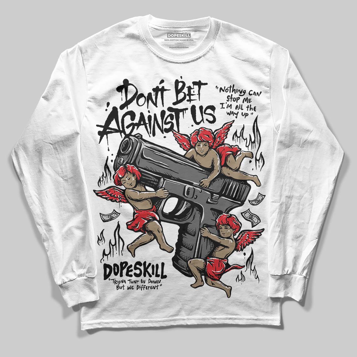 Dunk Panda White Black superstreetwear Long Sleeve T-Shirt Don't Bet Against Us Graphic