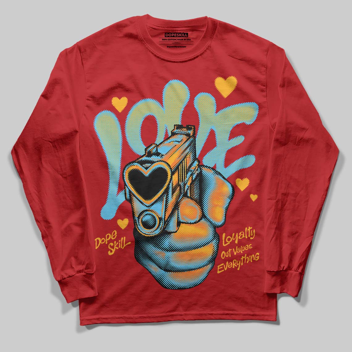 Red Collection superstreetwear Long Sleeve T-Shirt Love Shot Graphic
