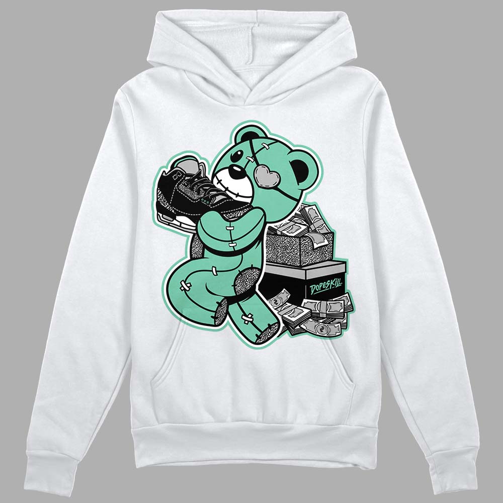 Green Glow 3s superstreetwear Hoodie Sweatshirt Bear Steals Sneaker Graphic