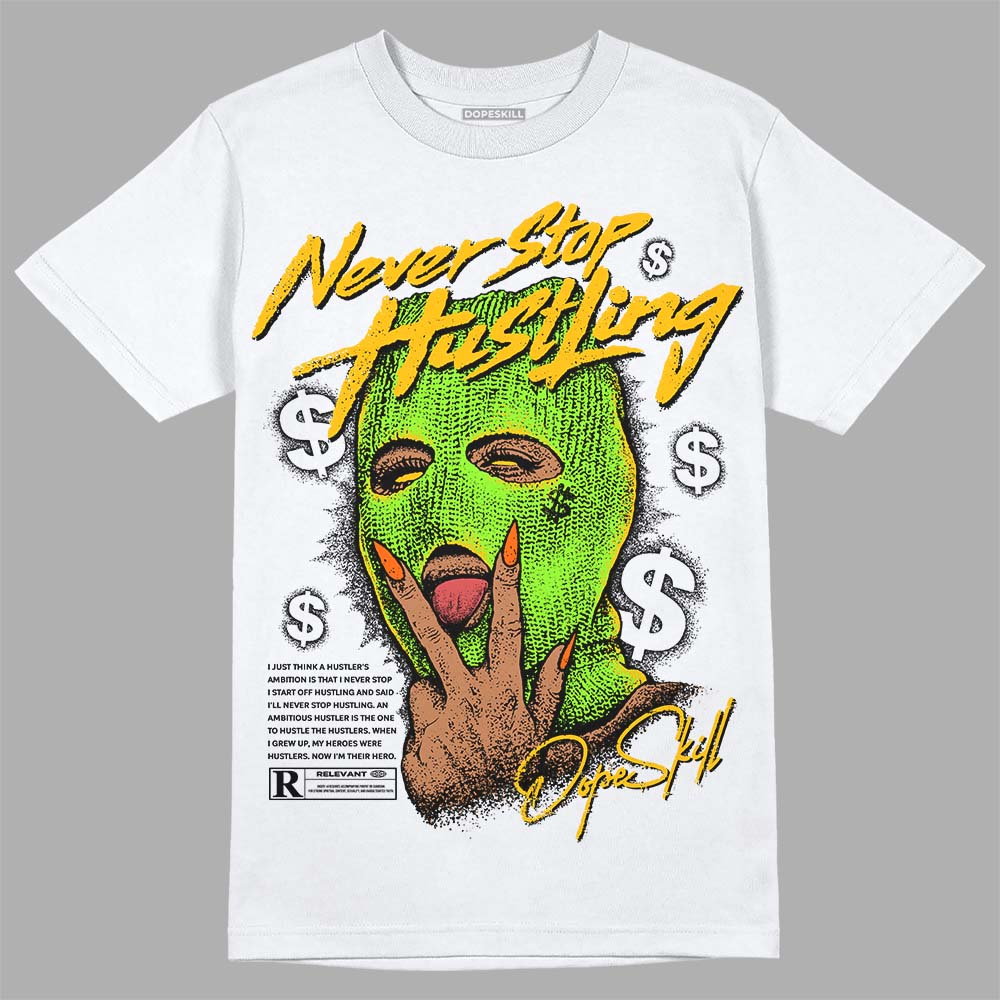 Neon Green Collection superstreetwear T-Shirt Never Stop Hustling Graphic