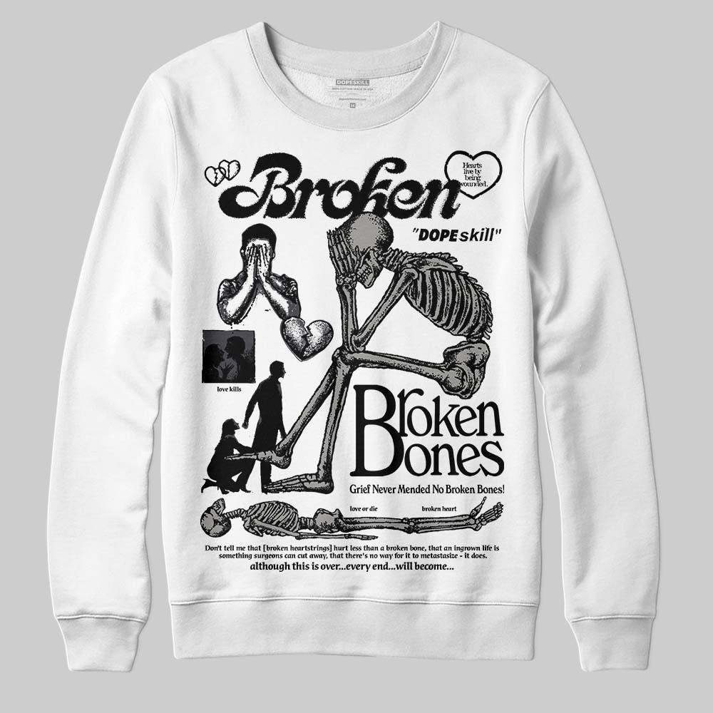 Black Cat 3s superstreetwear Sweatshirt Broken Bones Graphic