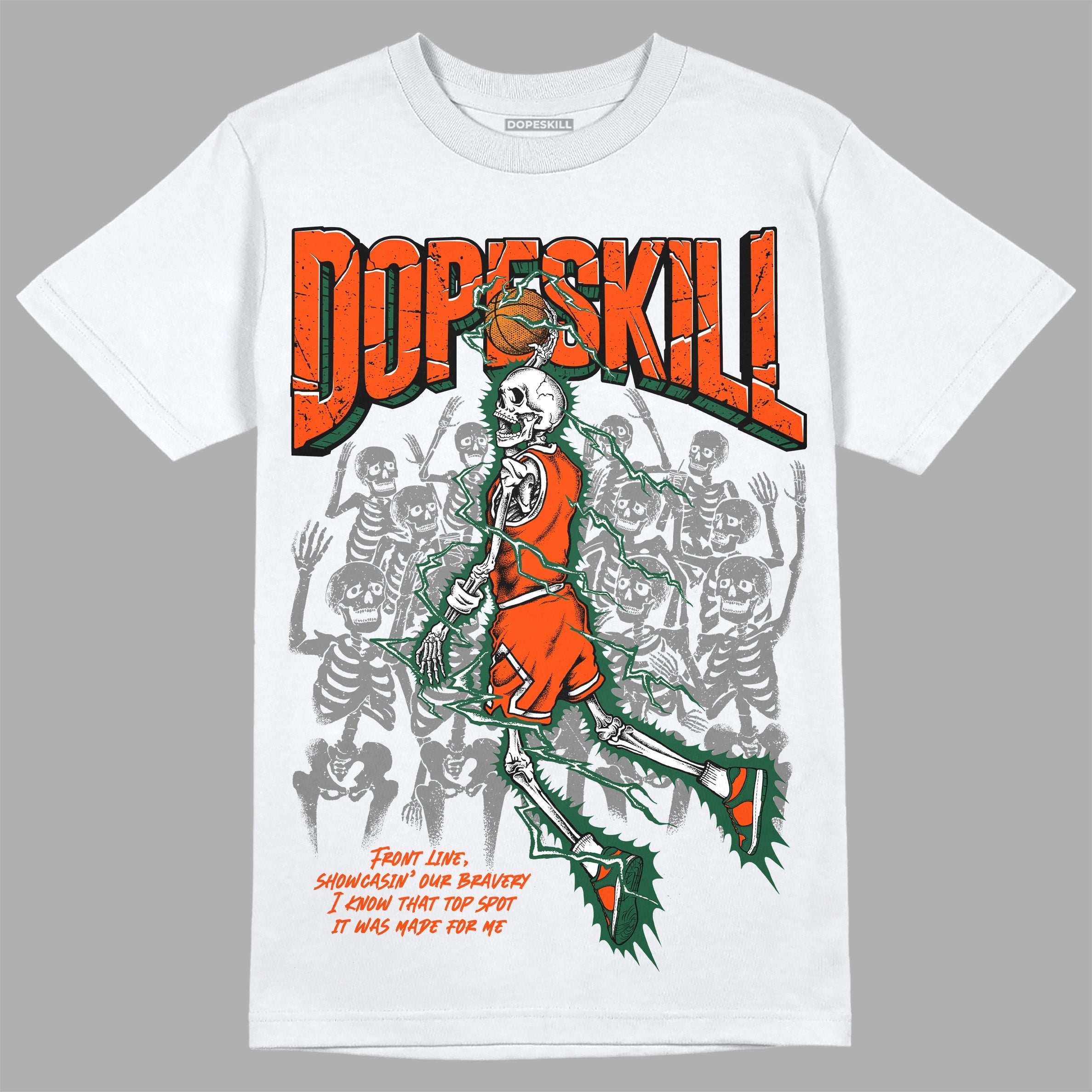 Dunk Low Team Dark Green Orange superstreetwear T-Shirt Thunder Dunk Graphic