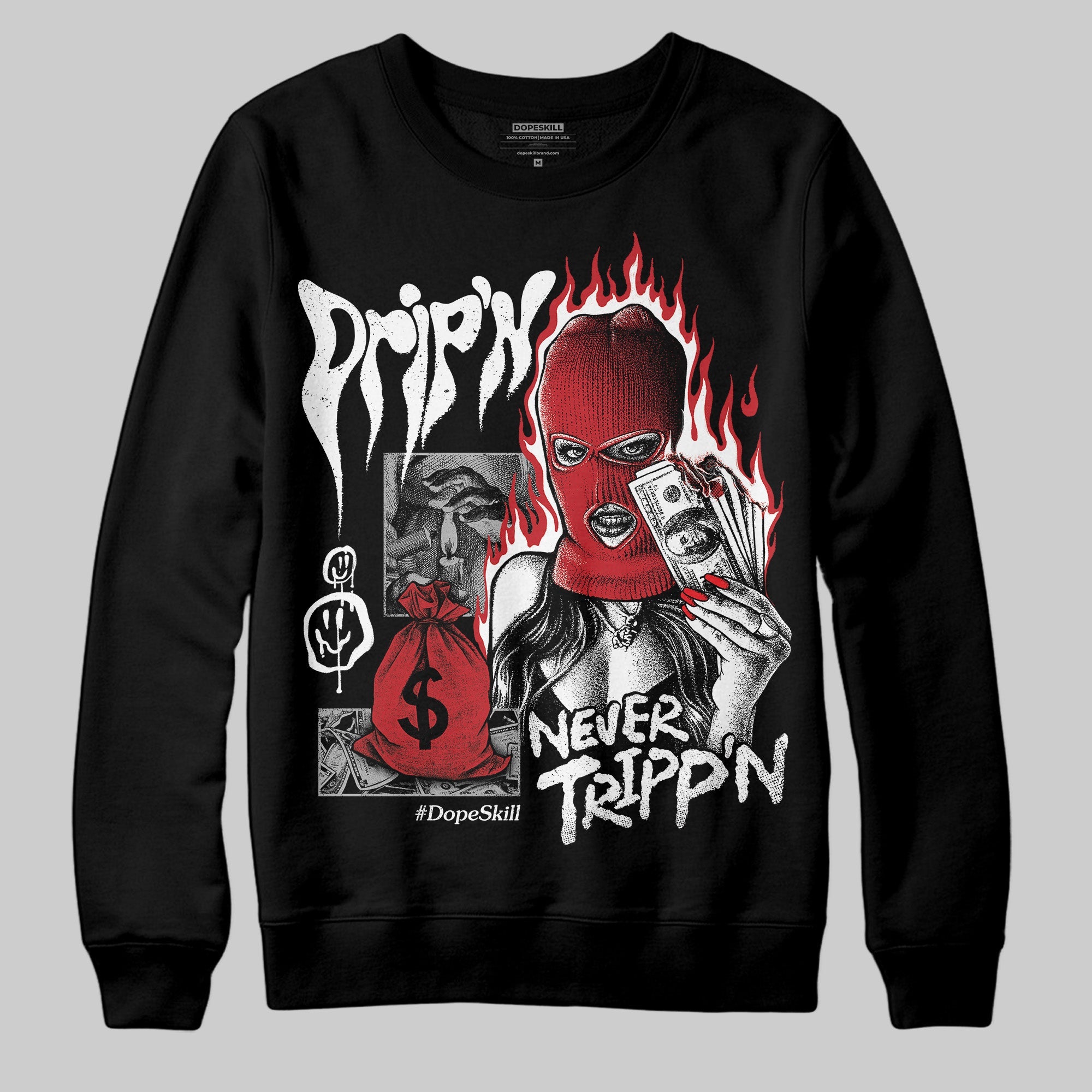 Bred Velvet 11s superstreetwear Sweatshirt Drip'n Never Tripp'n Graphic