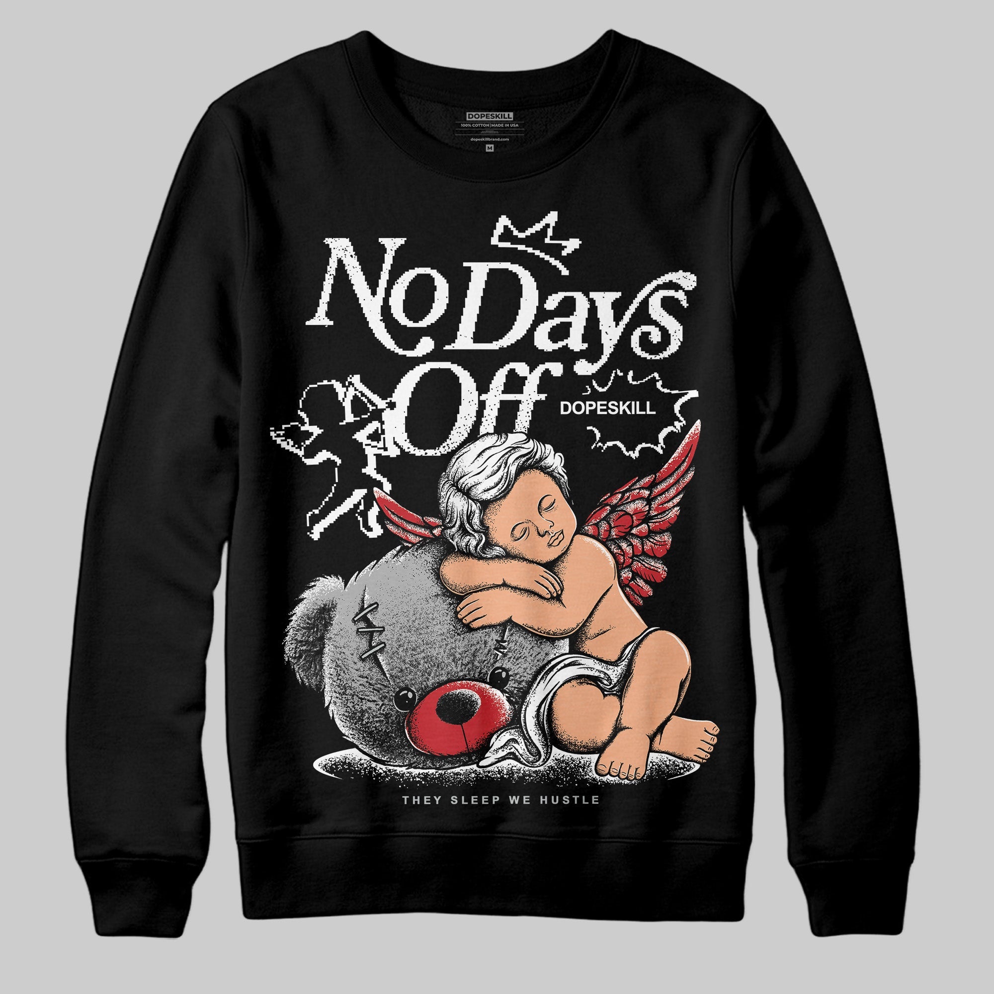 Bred Velvet 11s superstreetwear Sweatshirt New No Days Off Graphic