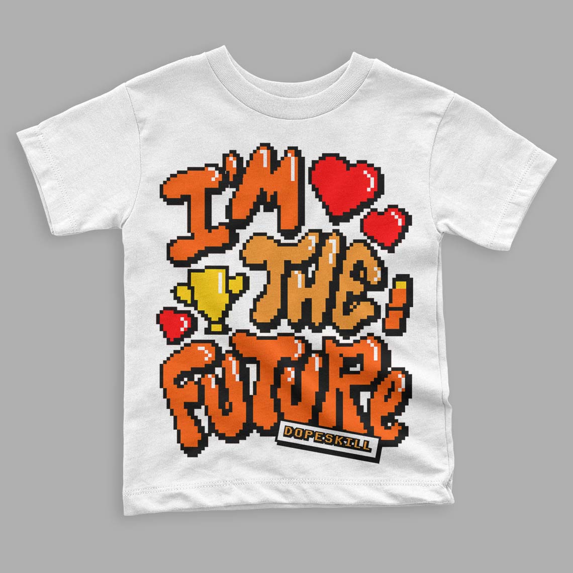 Brilliant Orange 12s superstreetwear Toddler Kids T-shirt I'm The Future Graphic