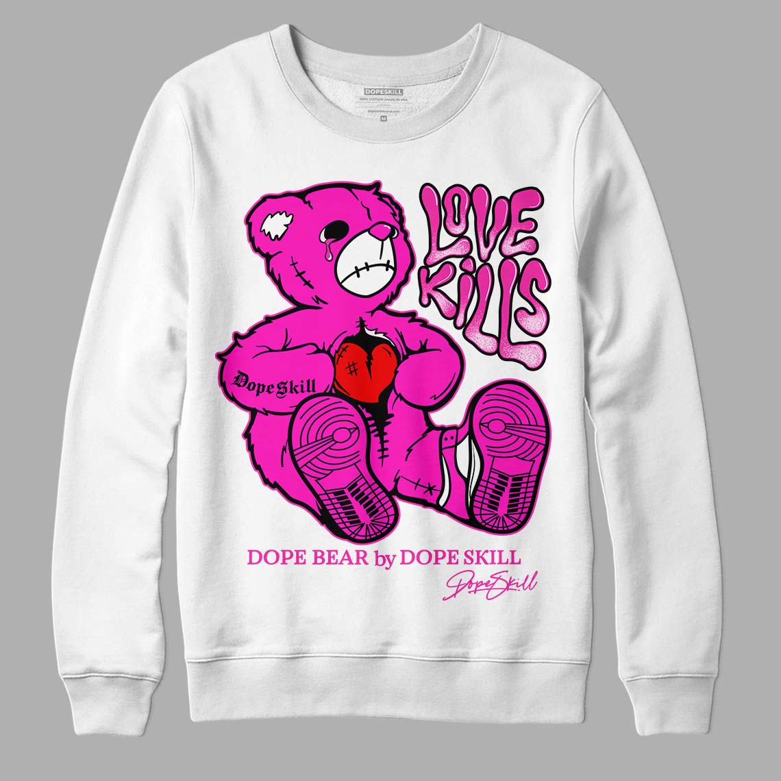 Dunk Low Active Fuchsia superstreetwear Sweatshirt Love Kills Graphic