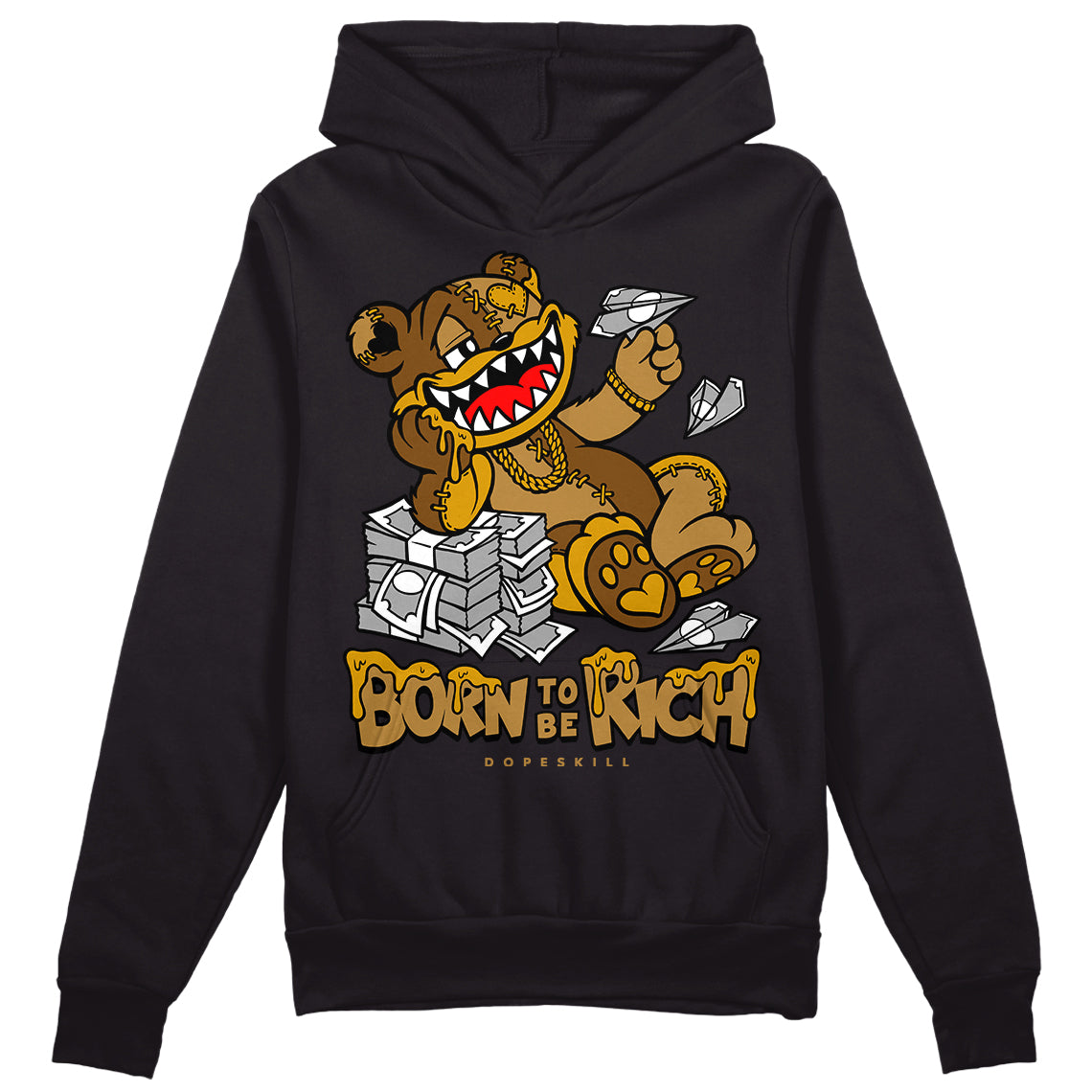 Wheat 13s superstreetwear Hoodie Sweatshirt Born To Be Rich Graphic