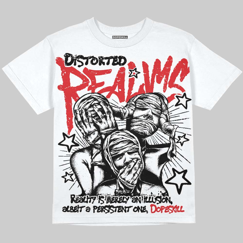 Black and White Collection superstreetwear Oversize Print T-Shirt Distorted Realms Graphic