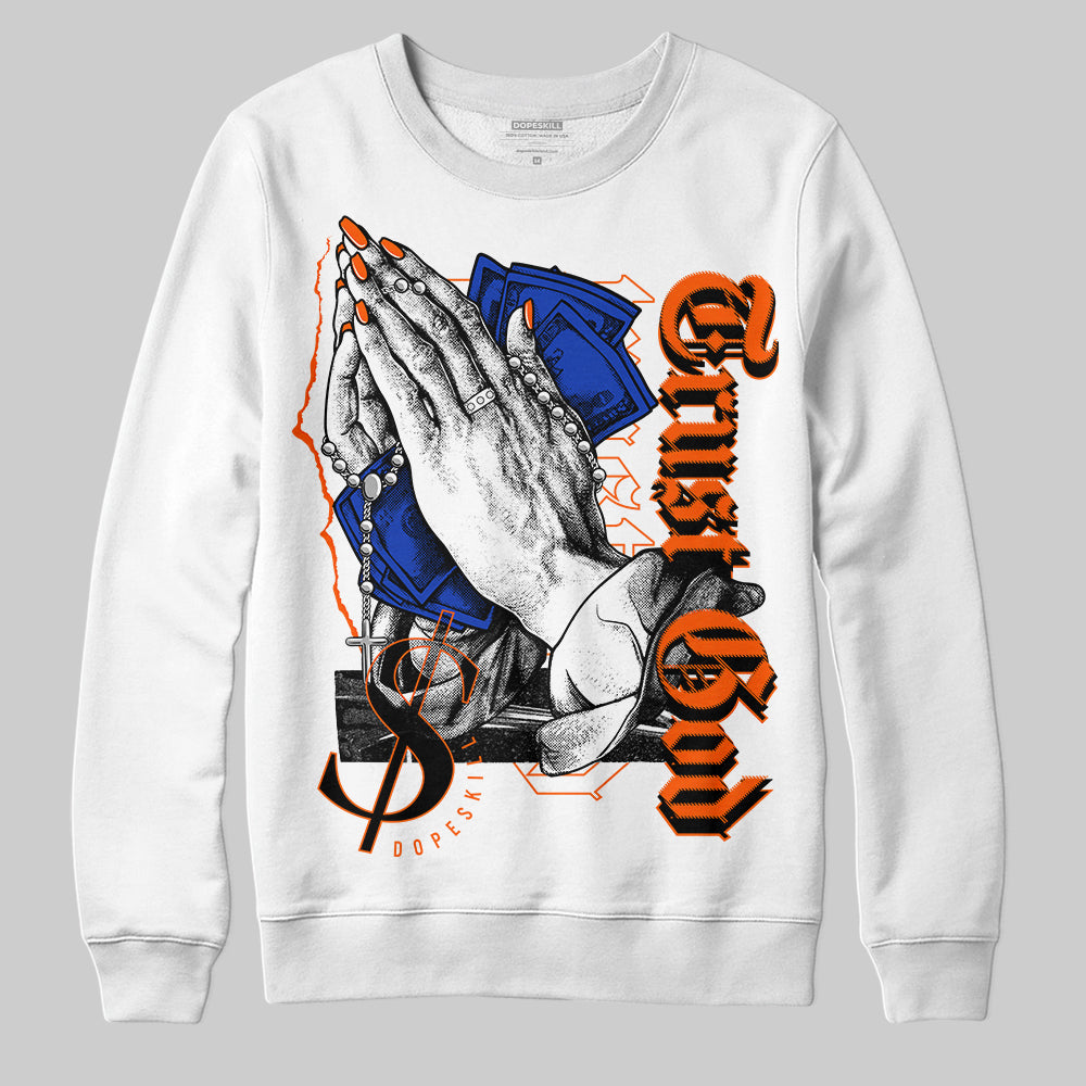 Dunk Low Futura Orange Blaze superstreetwear Sweatshirt Trust God Graphic