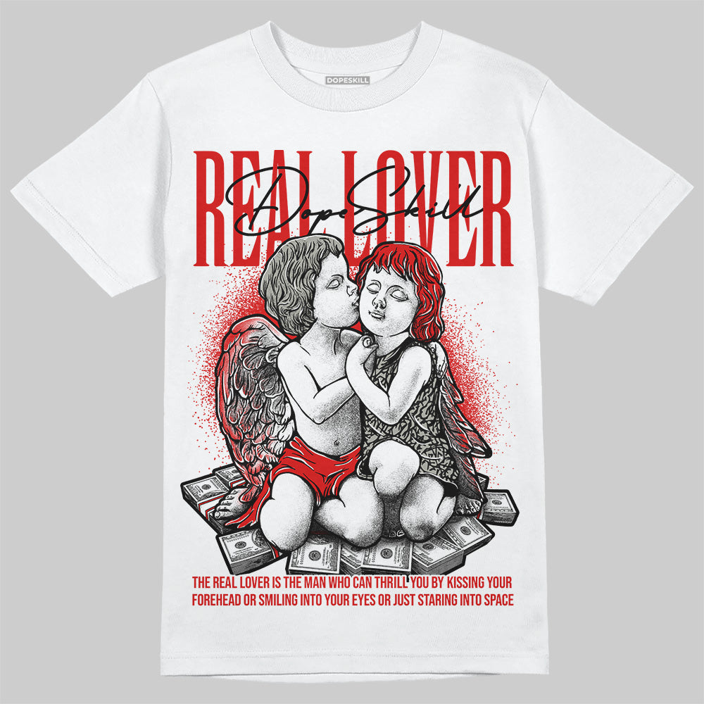 Fire Red 3s superstreetwear T-Shirt Real Lover Graphic