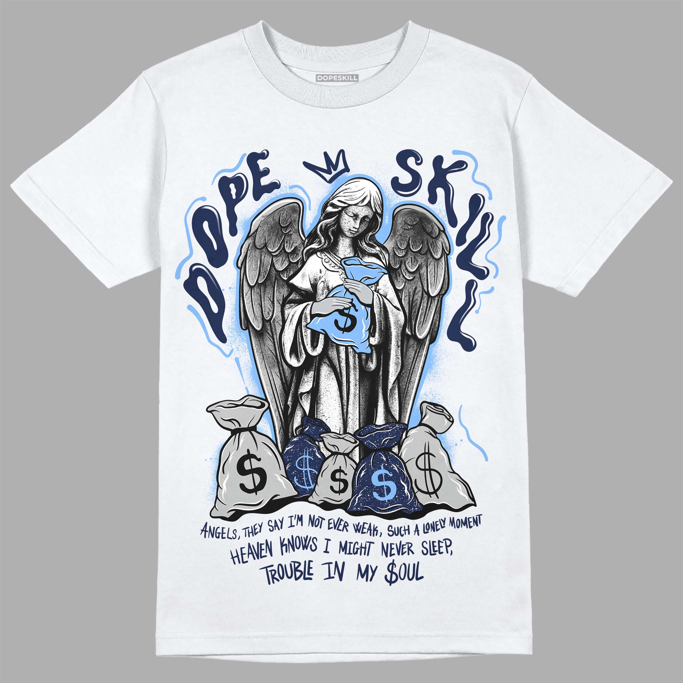 Midnight Navy 5s superstreetwear T-Shirt Angels Graphic