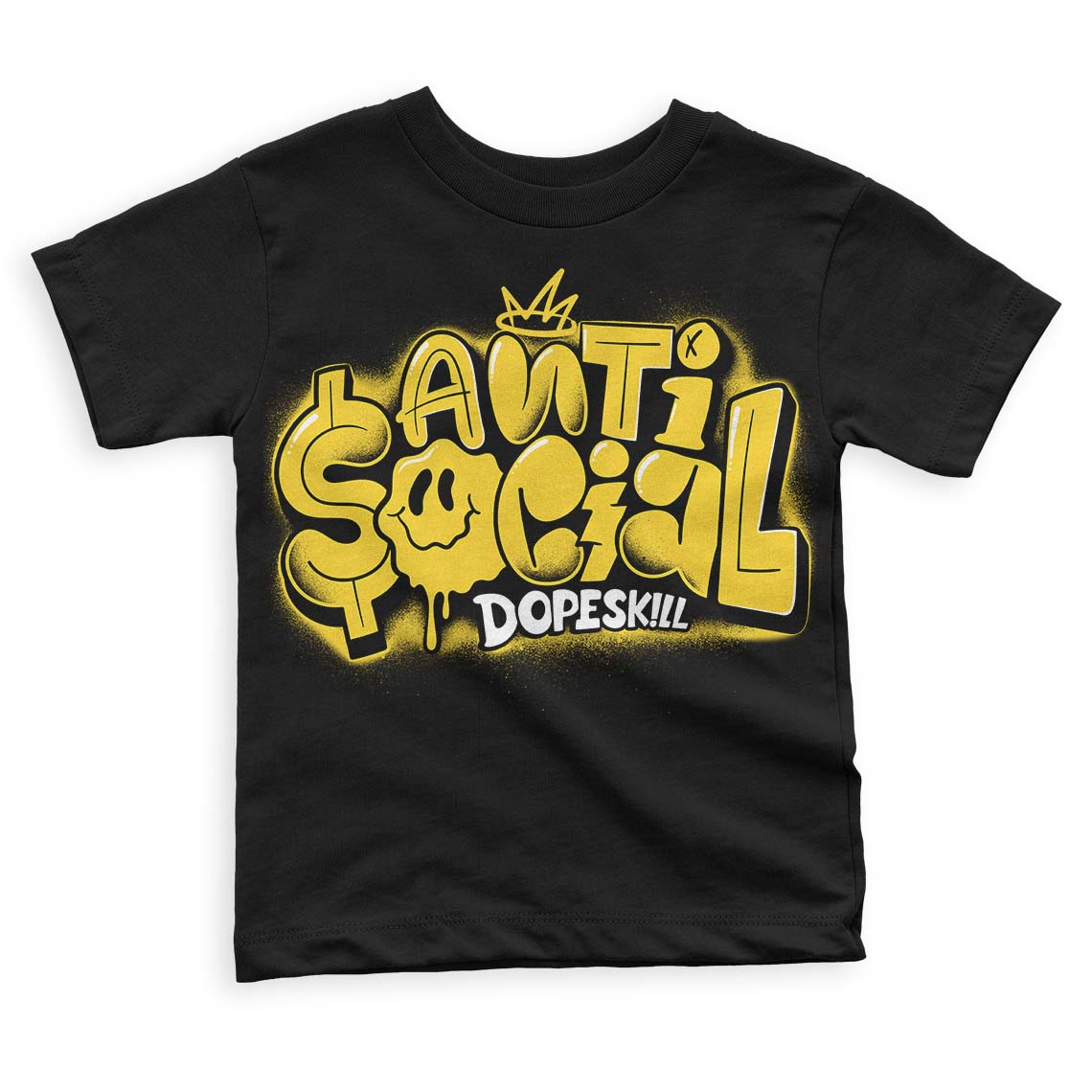 Black Tour Yellow AJ 4 Thunder superstreetwear Toddler Kids T-shirt Anti Social Graphic
