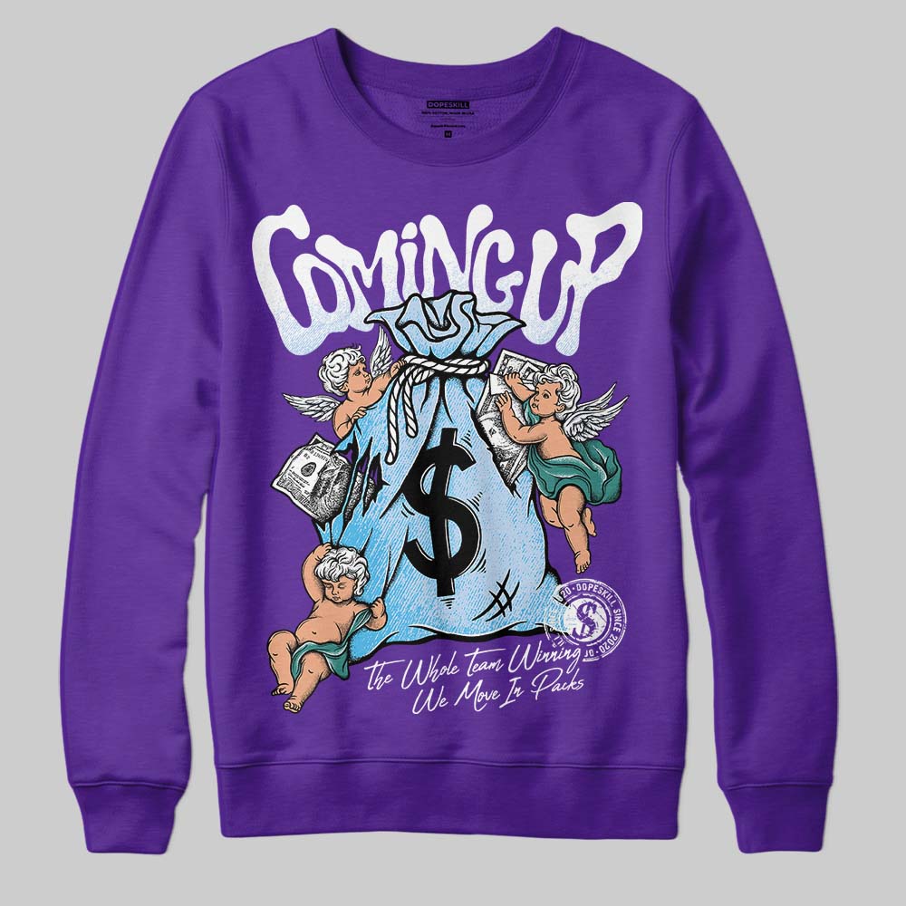 Grape 5s superstreetwear Sweatshirt Money Bag Coming Up Graphic